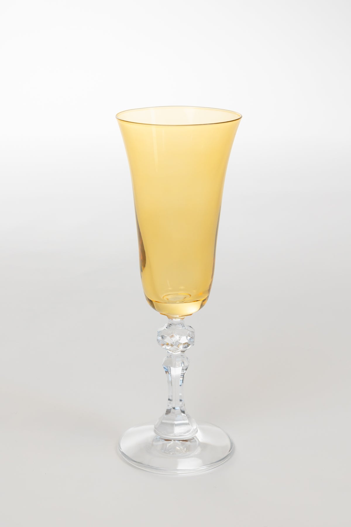 Estelle Colored Regal Flute With Clear Stem - Set of 6 {Yellow}