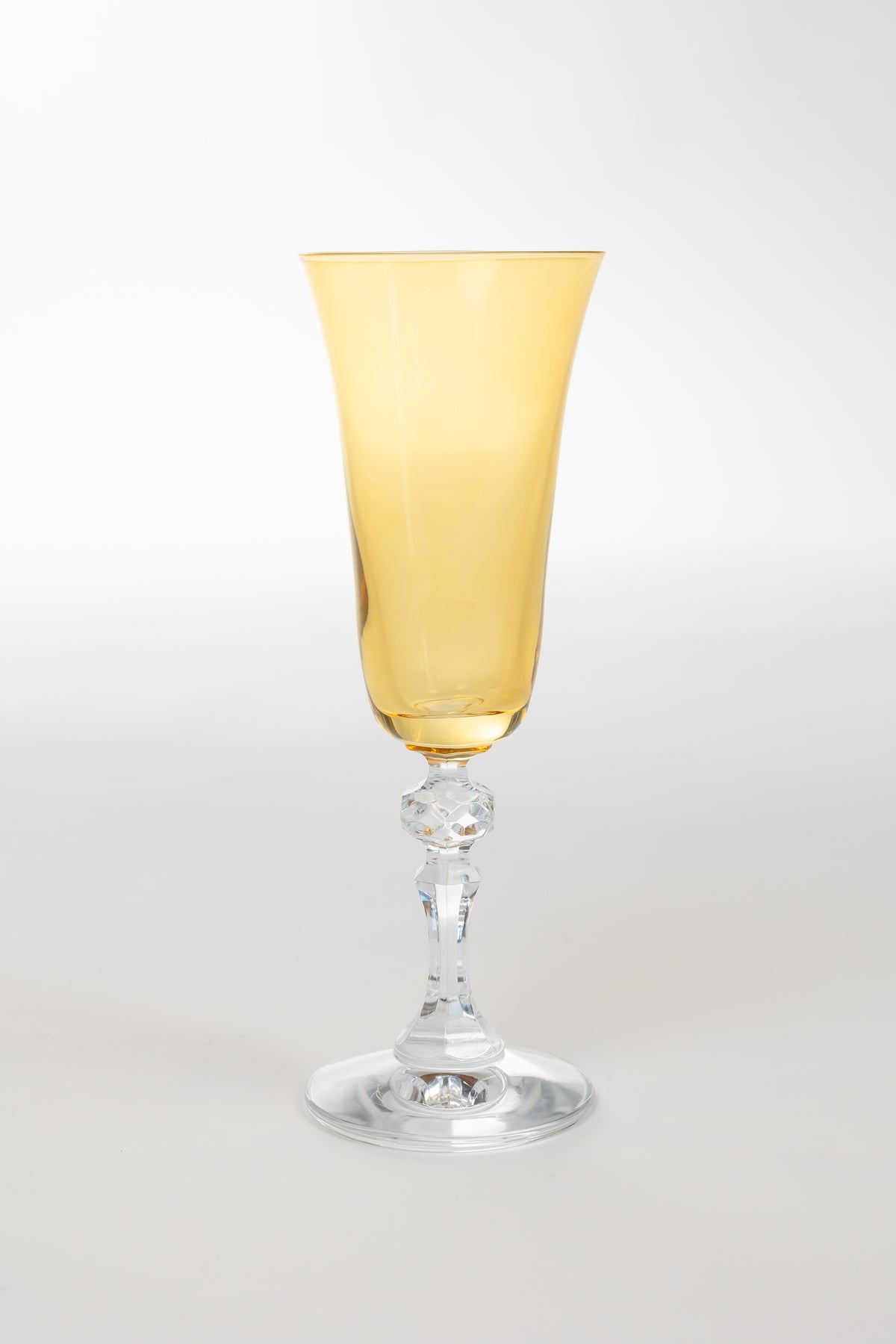 Estelle Colored Regal Flute With Clear Stem - Set of 2 {Yellow}