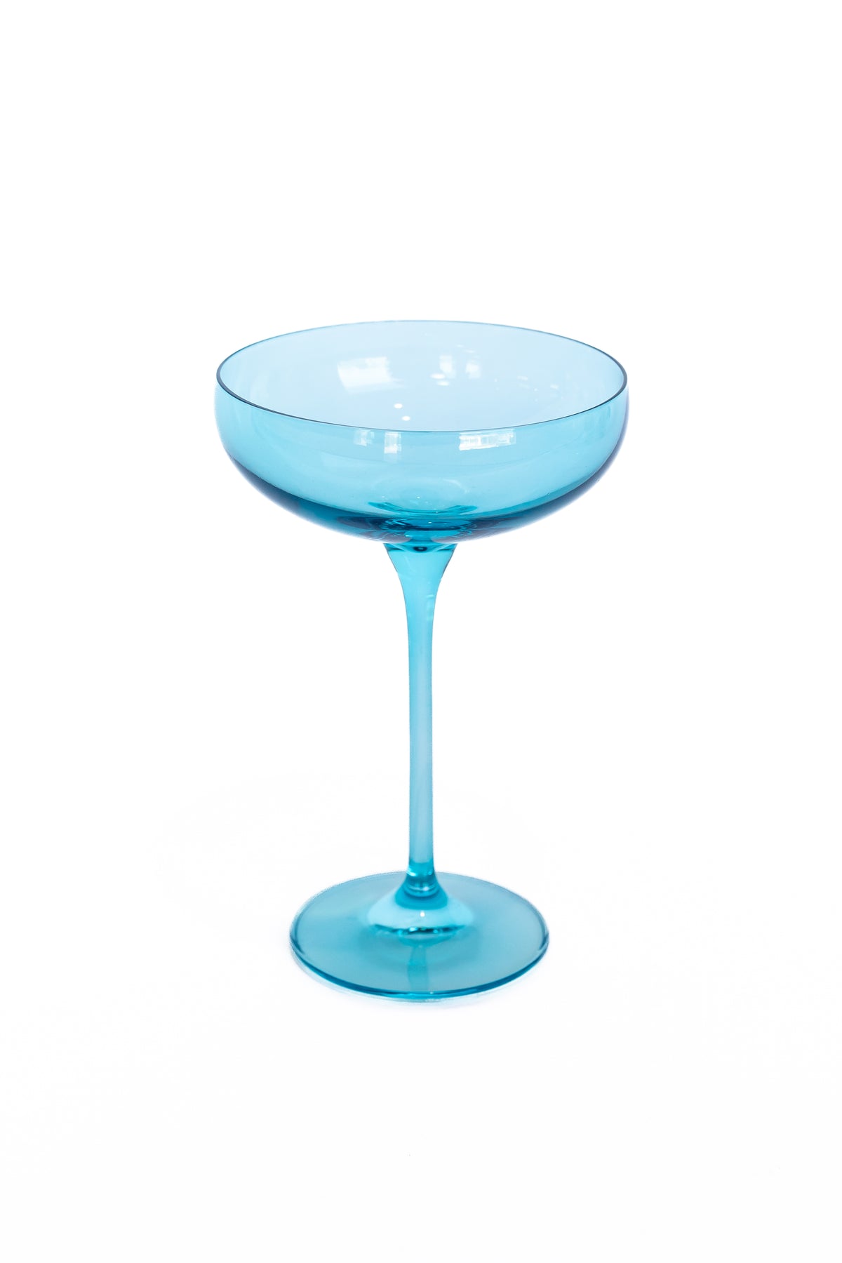 Estelle Colored Champagne Coupe Stemware - Set of 6 {Ocean Blue}