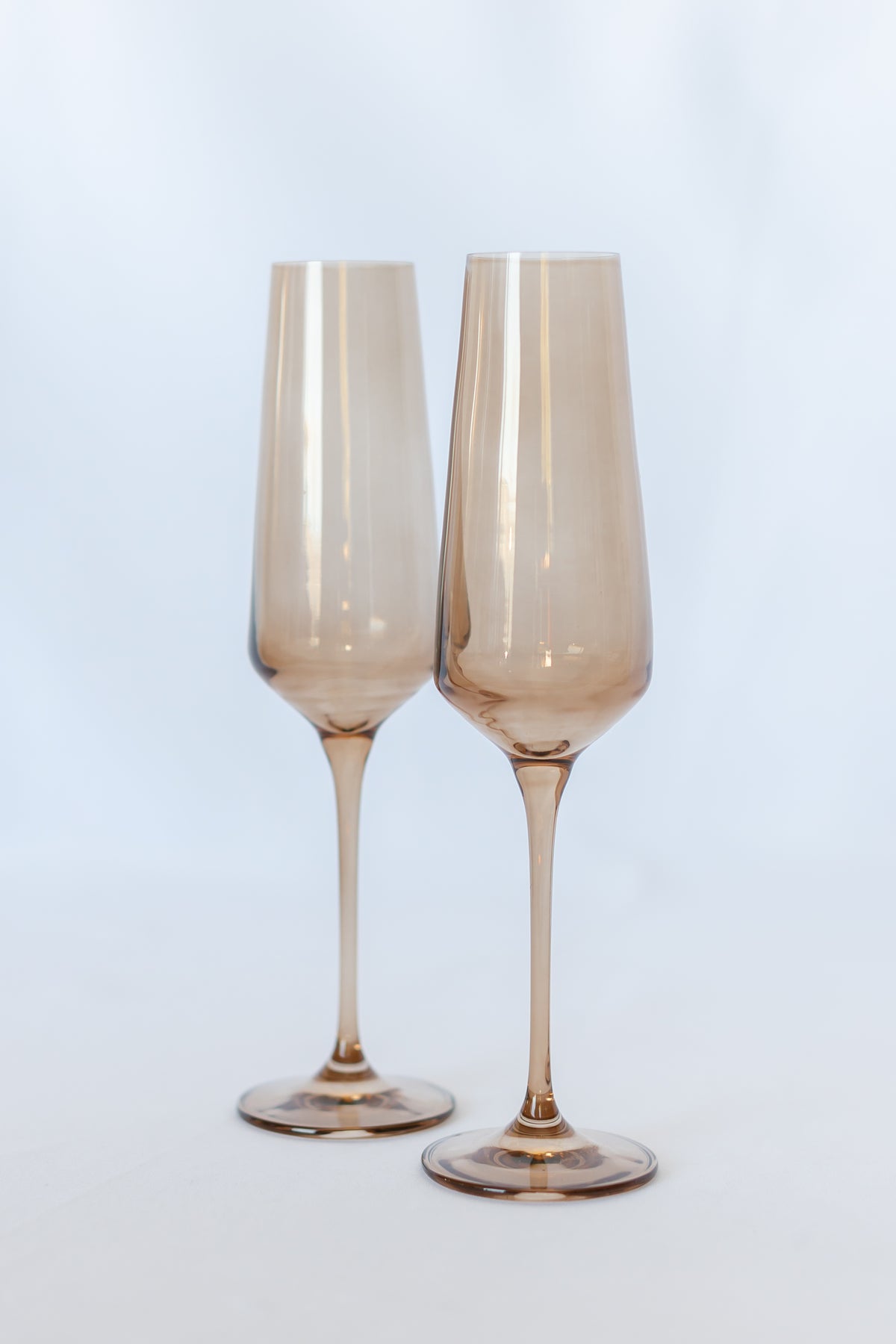 Estelle Colored Champagne Flute - Set of 6 {Mocha Mousse (Our Amber Smoke)}