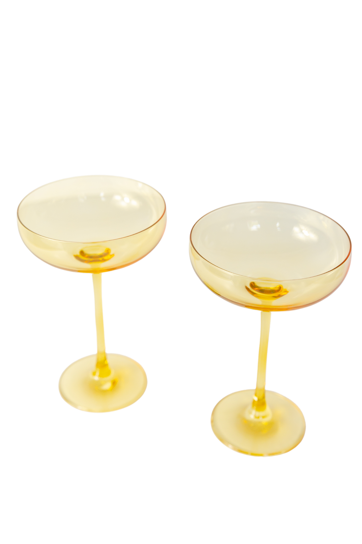 Estelle Colored Champagne Coupe Stemware - Set of 2 {Yellow}