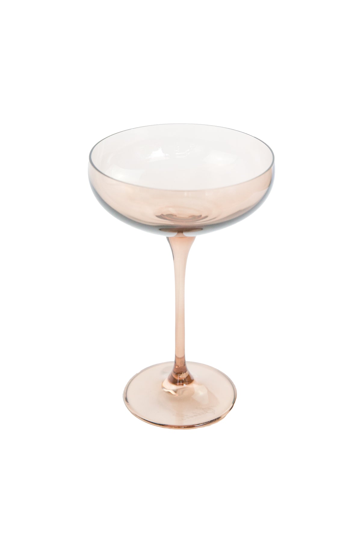 Estelle Colored Champagne Coupe Stemware - Set of 6 {Mocha Mousse (Our Amber Smoke)}