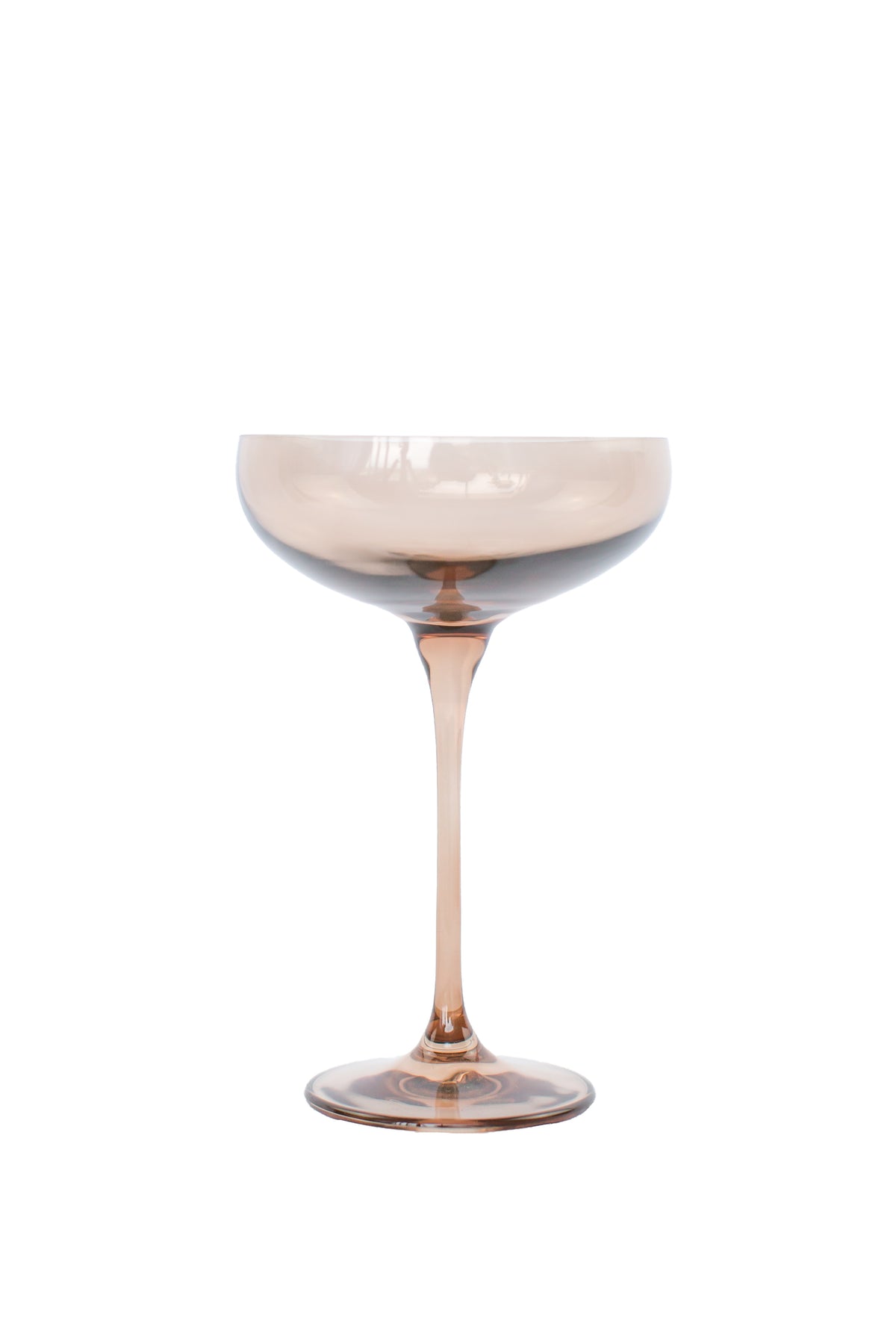 Estelle Colored Champagne Coupe Stemware - Set of 2 {Mocha Mousse (Our Amber Smoke)}