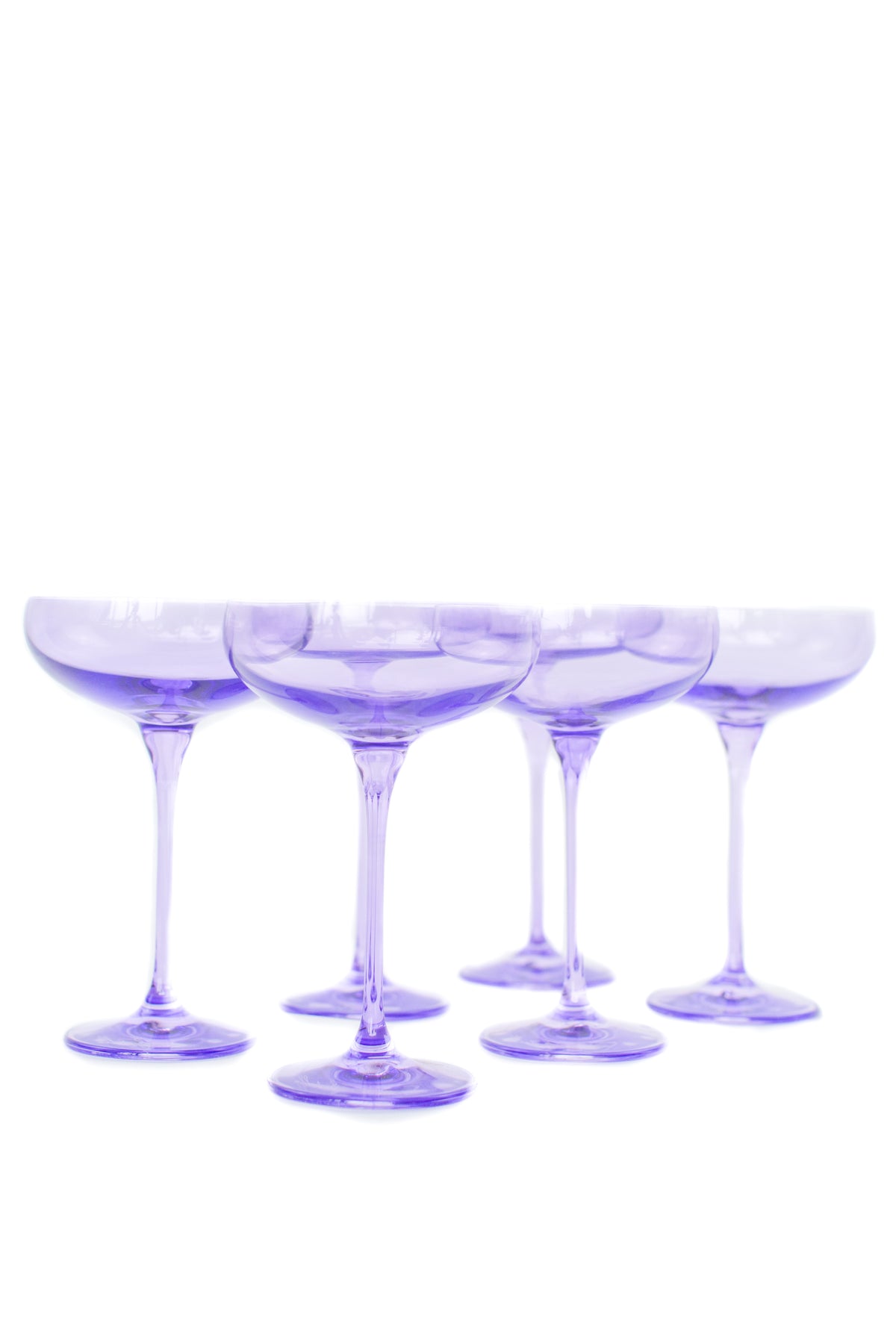 Estelle Colored Champagne Coupe Stemware - Set of 6 {Lavender}
