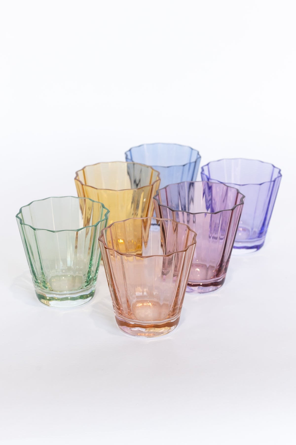 Estelle Colored Sunday Low Balls - Set of 6 {Pastel Mixed Set}