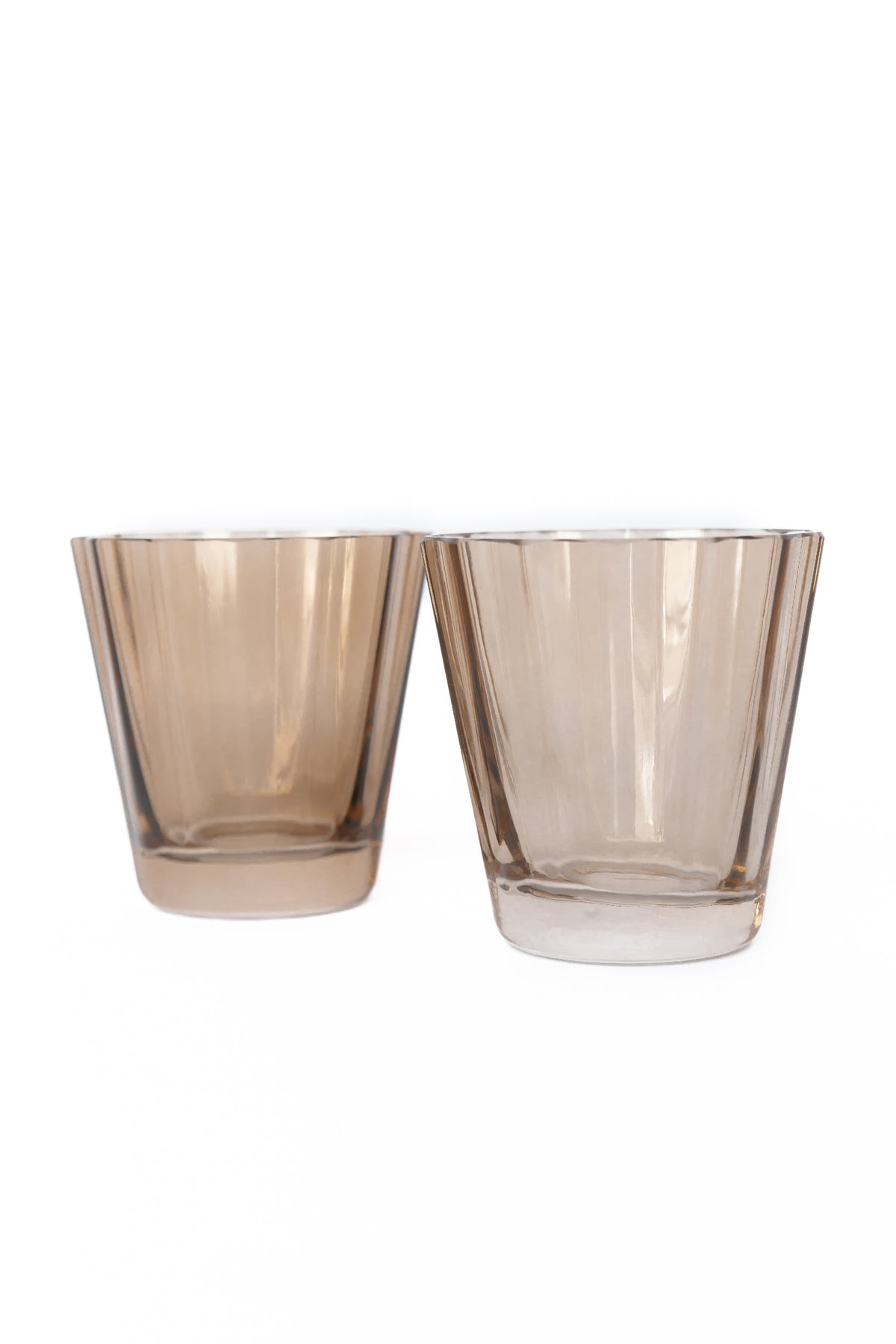 Estelle Colored Sunday Low Balls - Set of 2 {Mocha Mousse (Our Amber Smoke)}