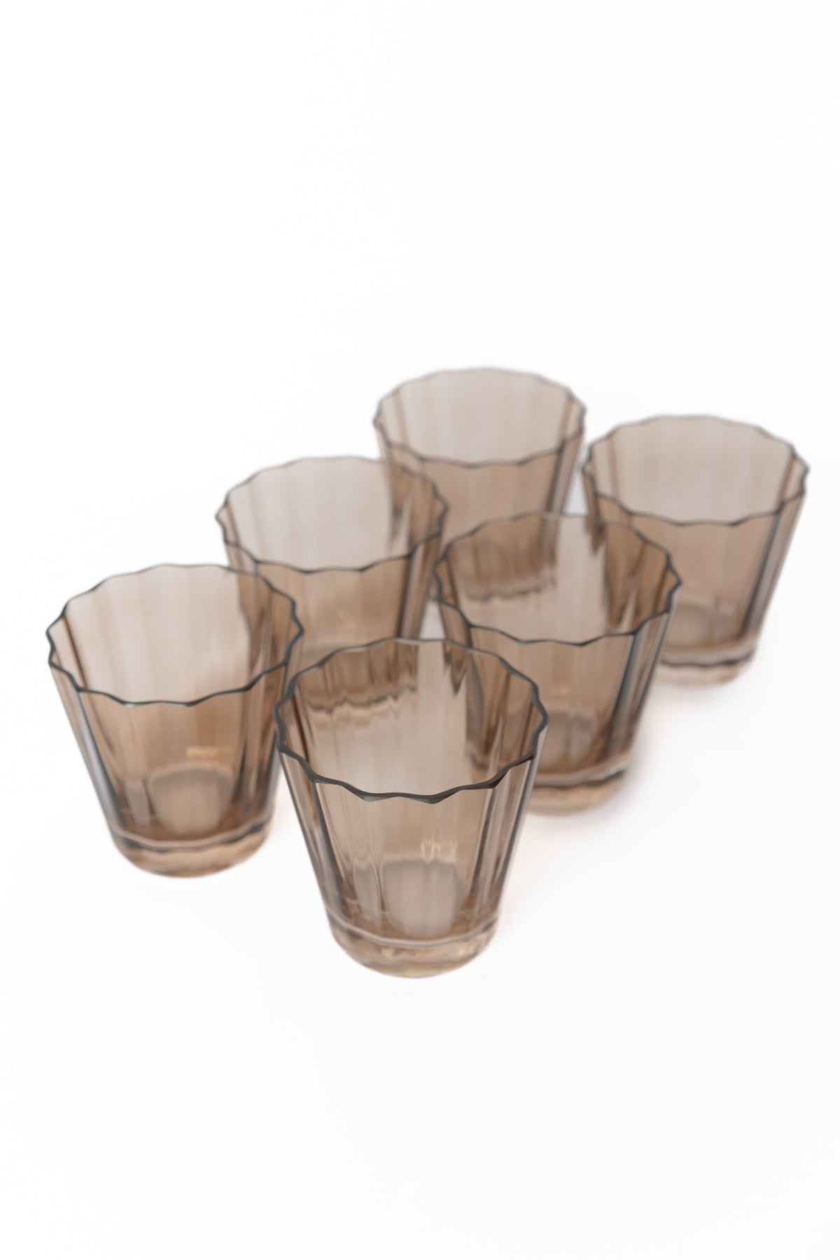 Estelle Colored Sunday Low Balls - Set of 6 {Mocha Mousse (Our Amber Smoke)}