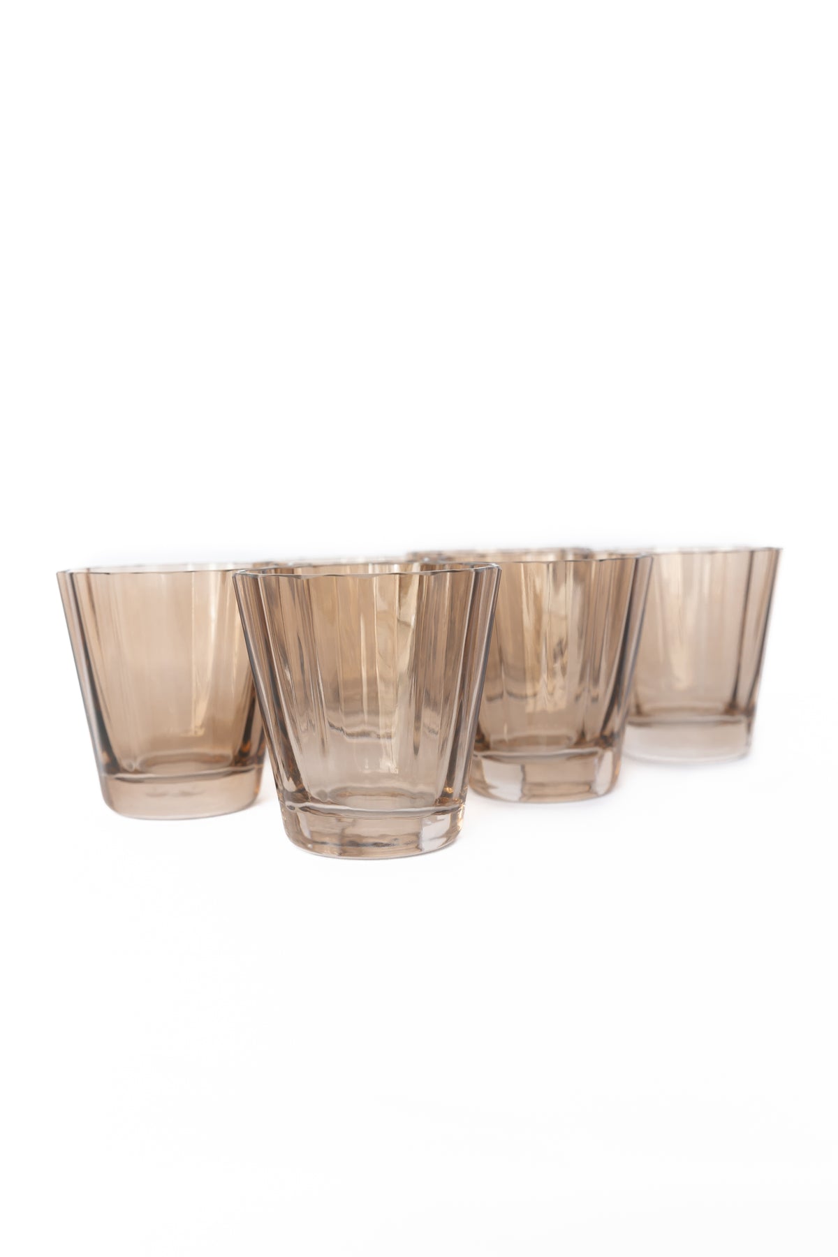 Estelle Colored Sunday Low Balls - Set of 6 {Mocha Mousse (Our Amber Smoke)}