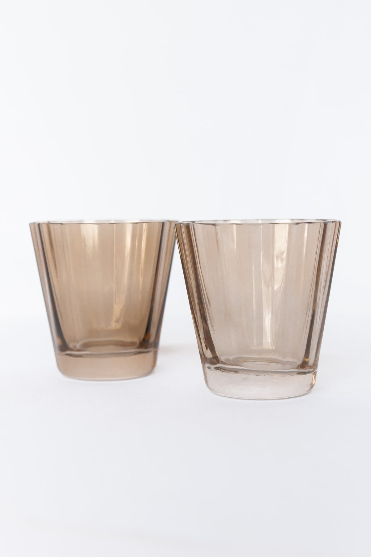 Estelle Colored Sunday Low Balls - Set of 2 {Mocha Mousse (Our Amber Smoke)}