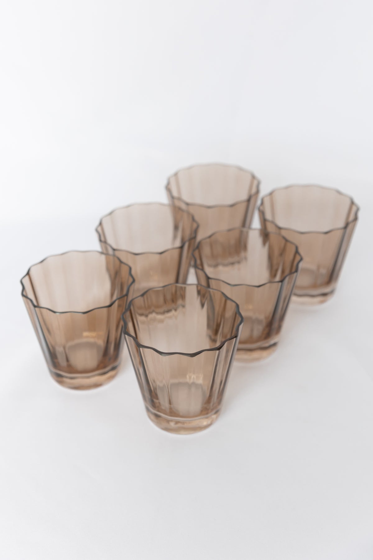 Estelle Colored Sunday Low Balls - Set of 6 {Mocha Mousse (Our Amber Smoke)}