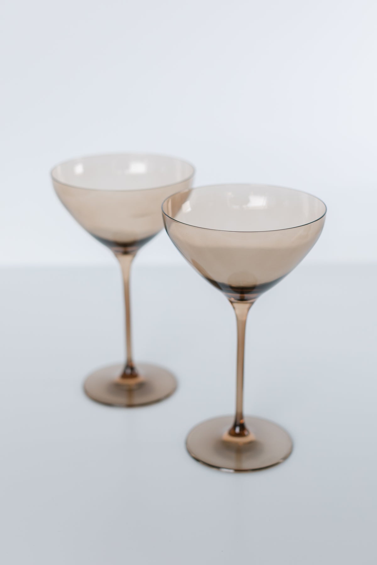 Estelle Colored Martini Glass - Set of 2 {Mocha Mousse (Our Amber Smoke)}
