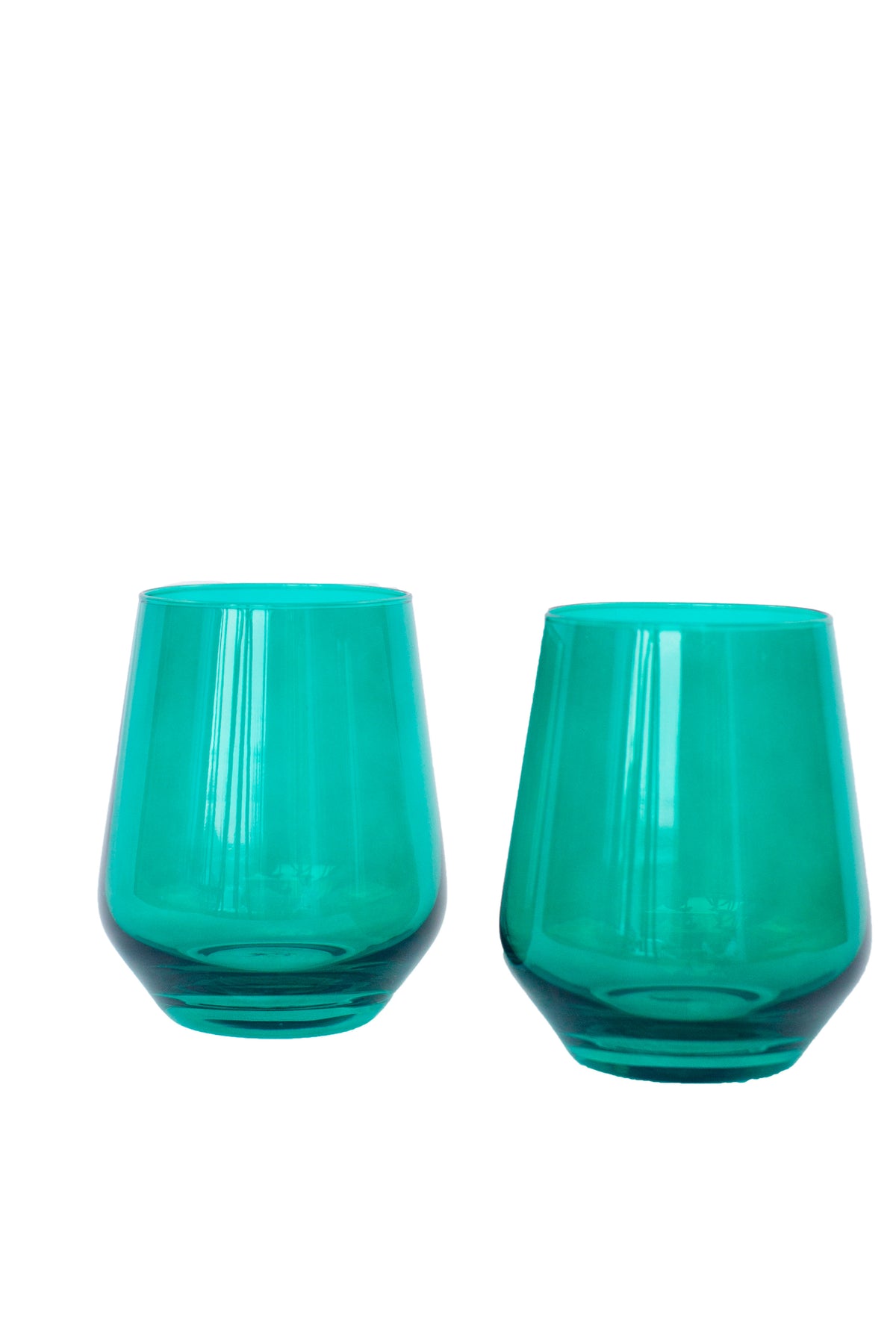 Estelle Colored Wine Stemless - Set of 2 {Emerald Green}