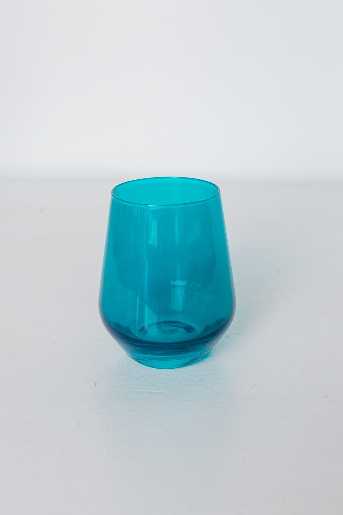 Estelle Colored Wine Stemless - Set of 2 {Teal}