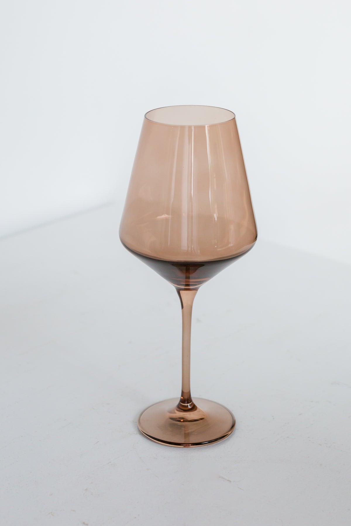Estelle Colored Wine Stemware - Set of 2 {Mocha Mousse (Our Amber Smoke)}