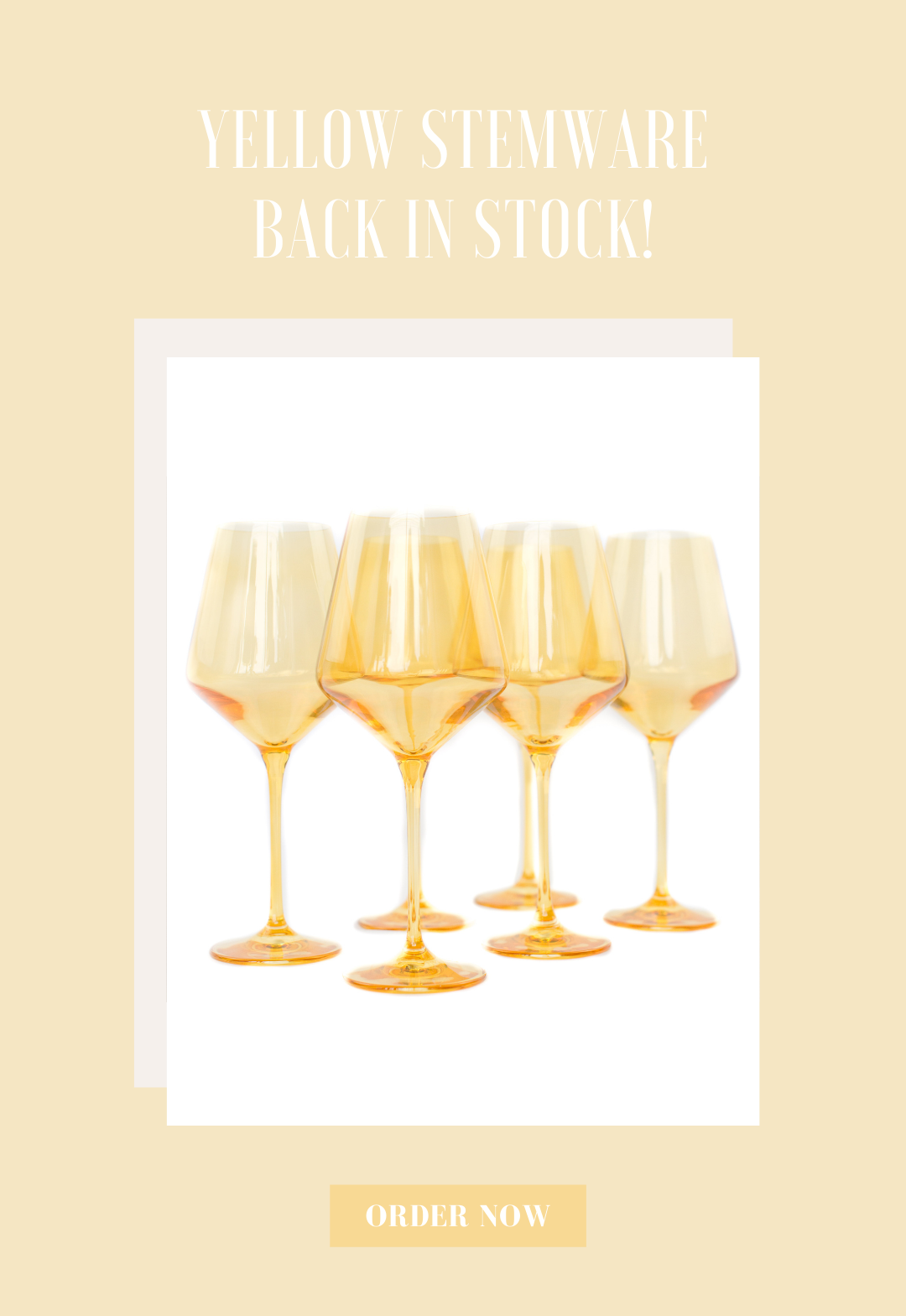 Yellow Stemware RESTOCKED