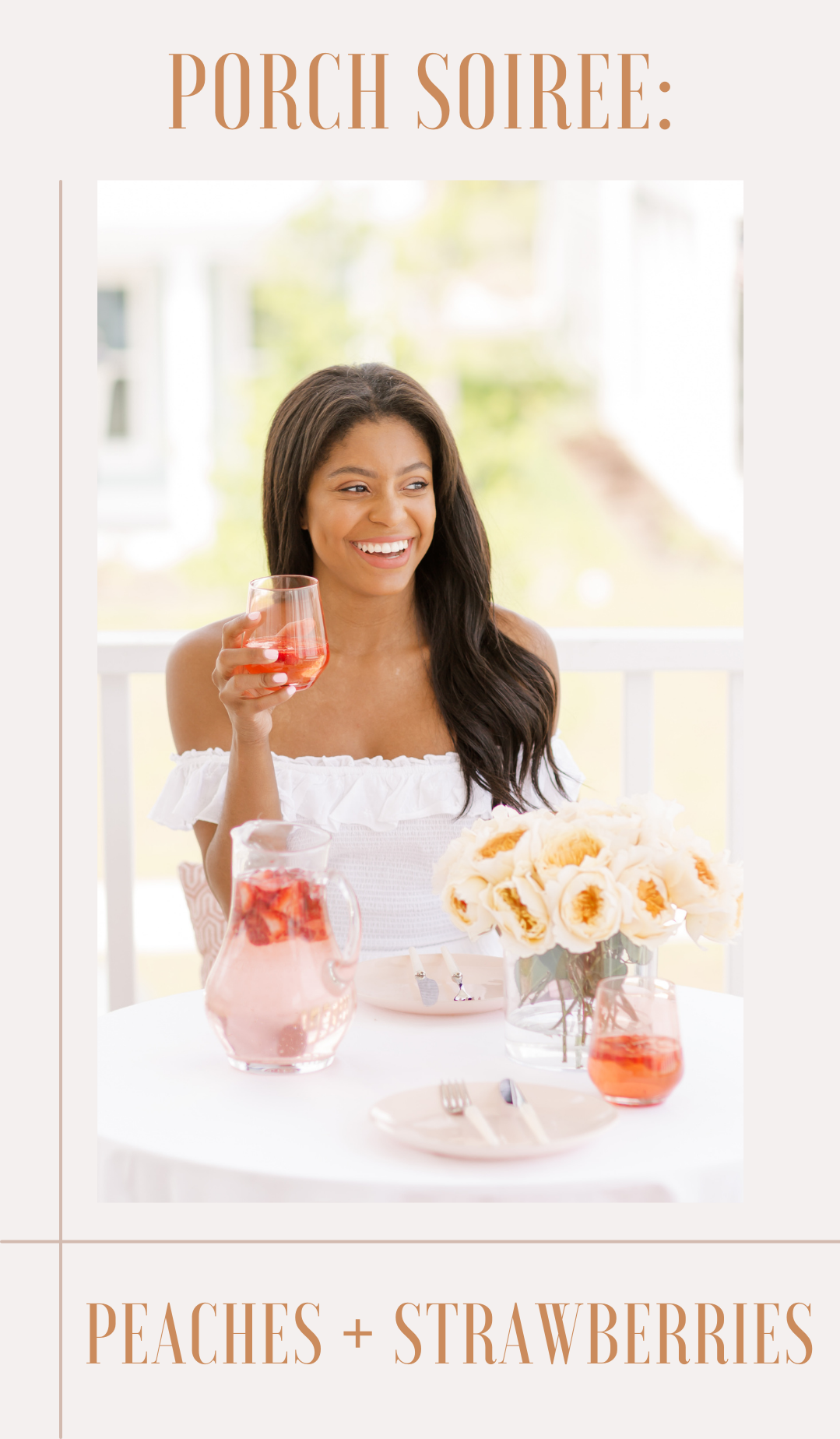 Peach + Strawberry Summer Porch Soiree