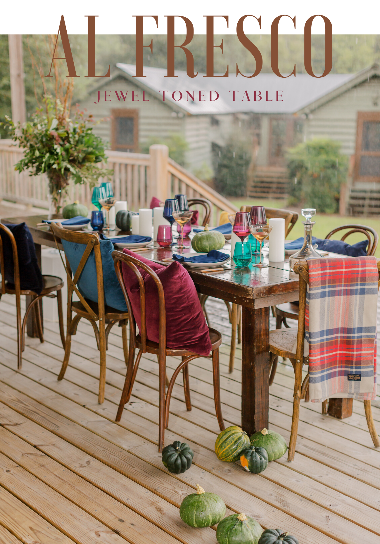 Al Fresco Jewel Toned Table