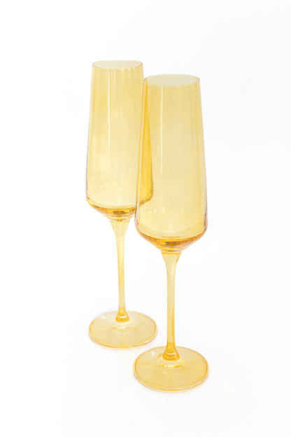 Estelle Colored Champagne Flute - Set of 2 {Yellow}