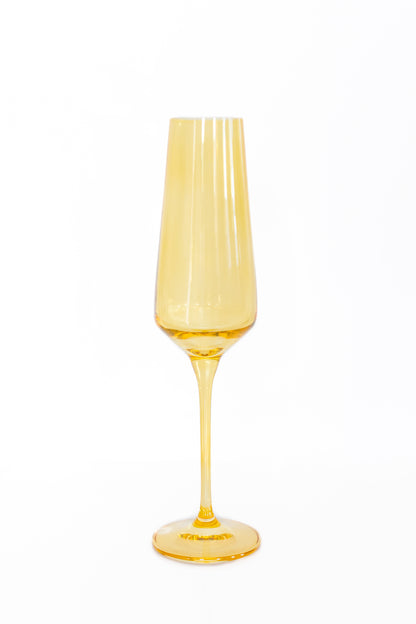 Estelle Colored Champagne Flute - Set of 2 {Yellow}