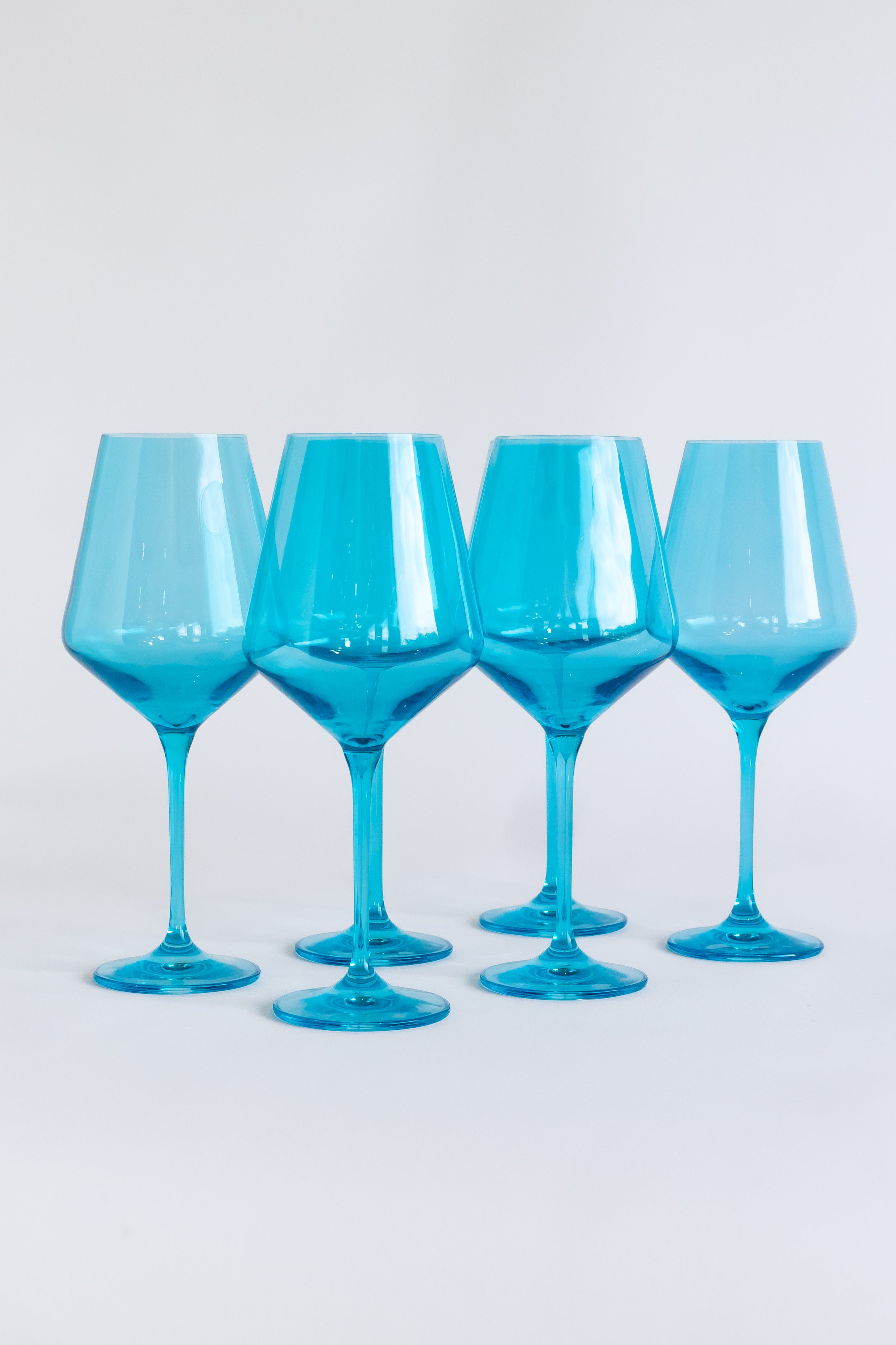 Estelle Colored Wine Stemware - Set of 6 {Ocean Blue}