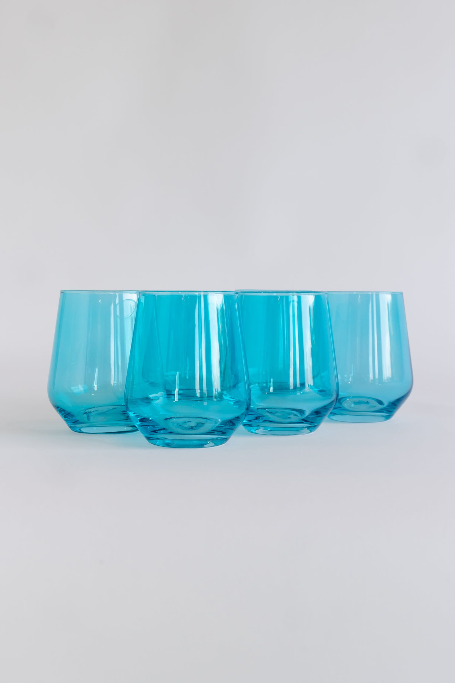 Estelle Colored Wine Stemless - Set of 6 {Ocean Blue}