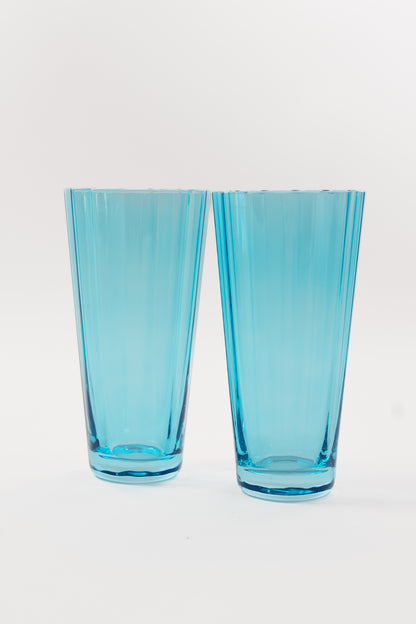 Estelle Colored Sunday High Balls - Set of 2 {Ocean Blue}