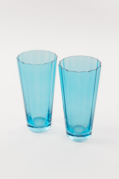 Estelle Colored Sunday High Balls - Set of 2 {Ocean Blue}