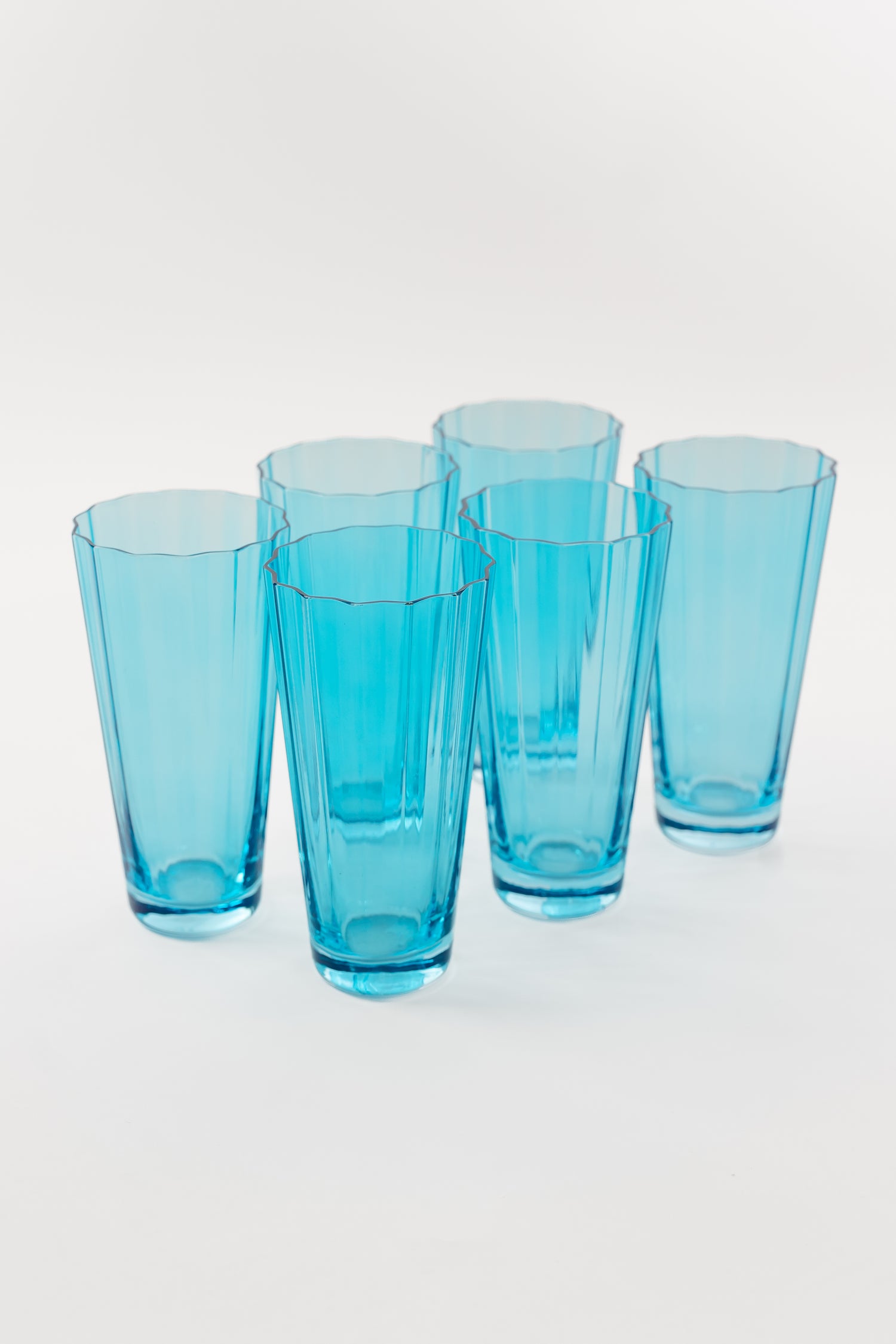 Estelle Colored Sunday High Balls - Set of 6 {Ocean Blue}