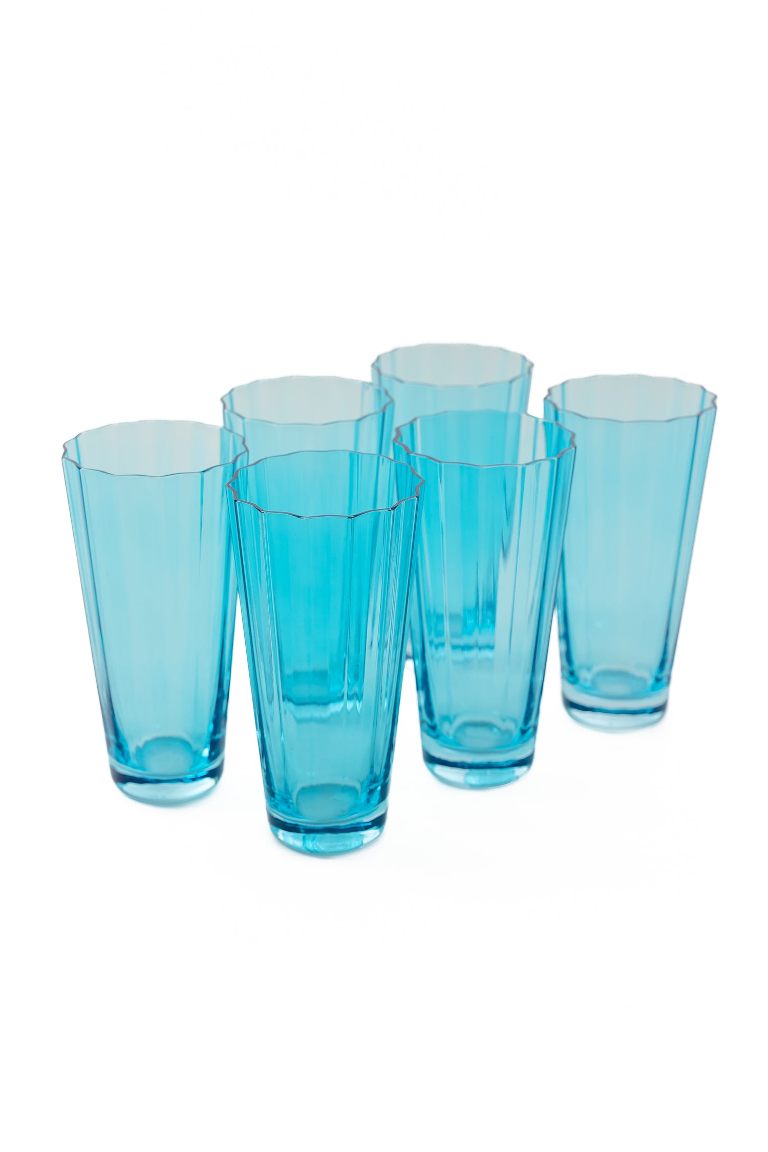 Estelle Colored Sunday High Balls - Set of 6 {Ocean Blue}