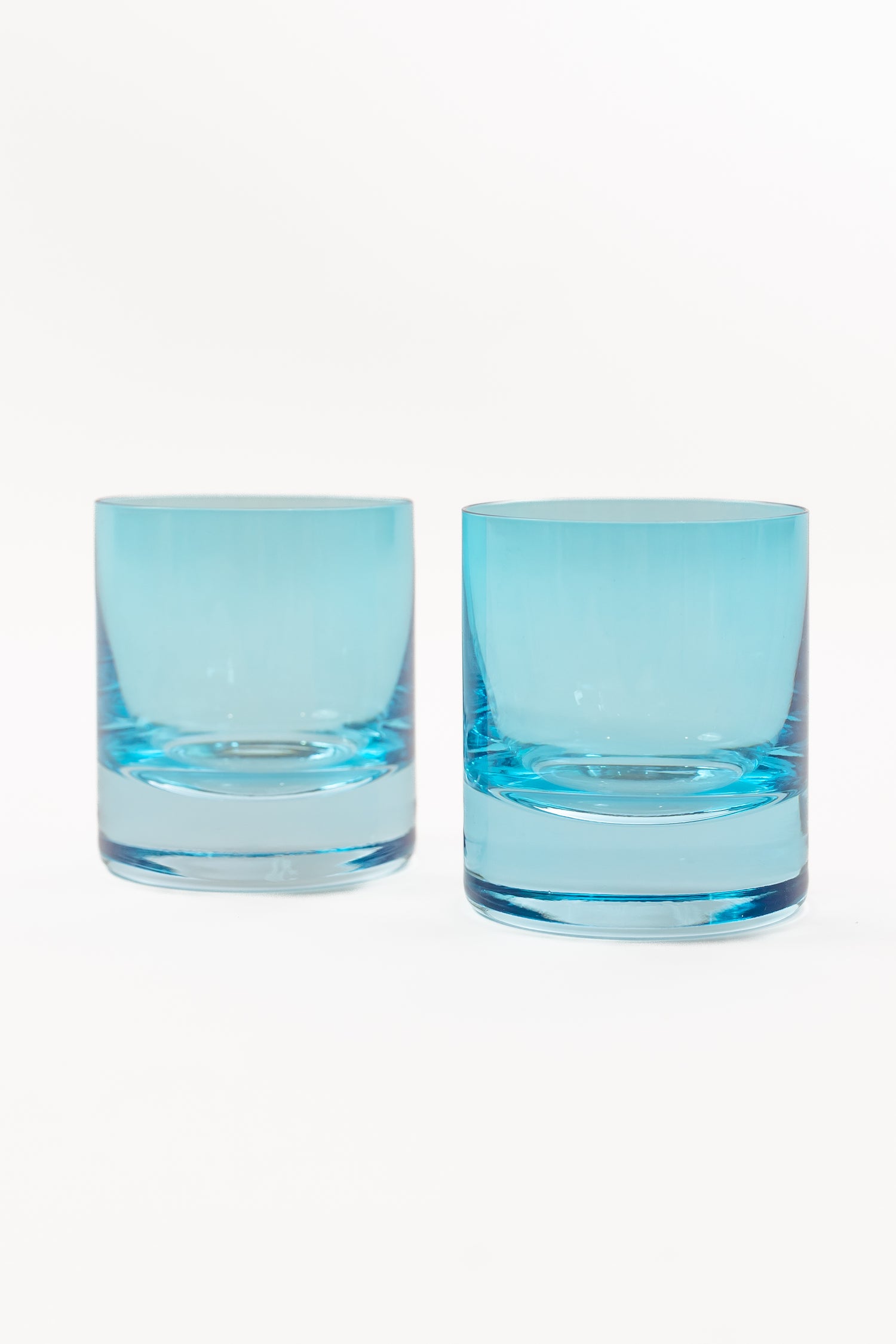 Estelle Colored Rocks Glass - Set of 2 {Ocean Blue}