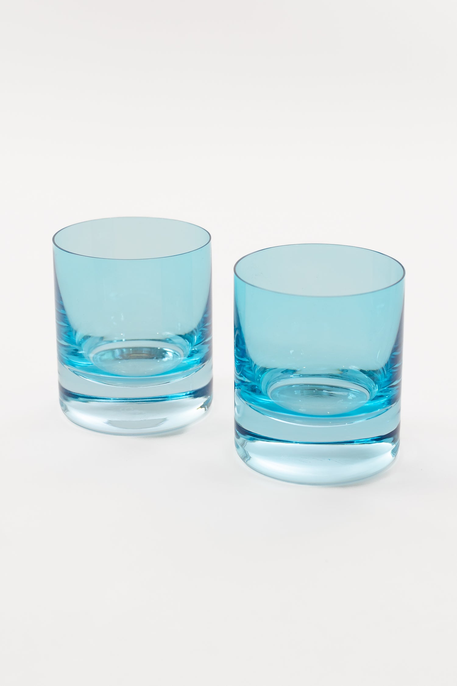 Estelle Colored Rocks Glass - Set of 2 {Ocean Blue}