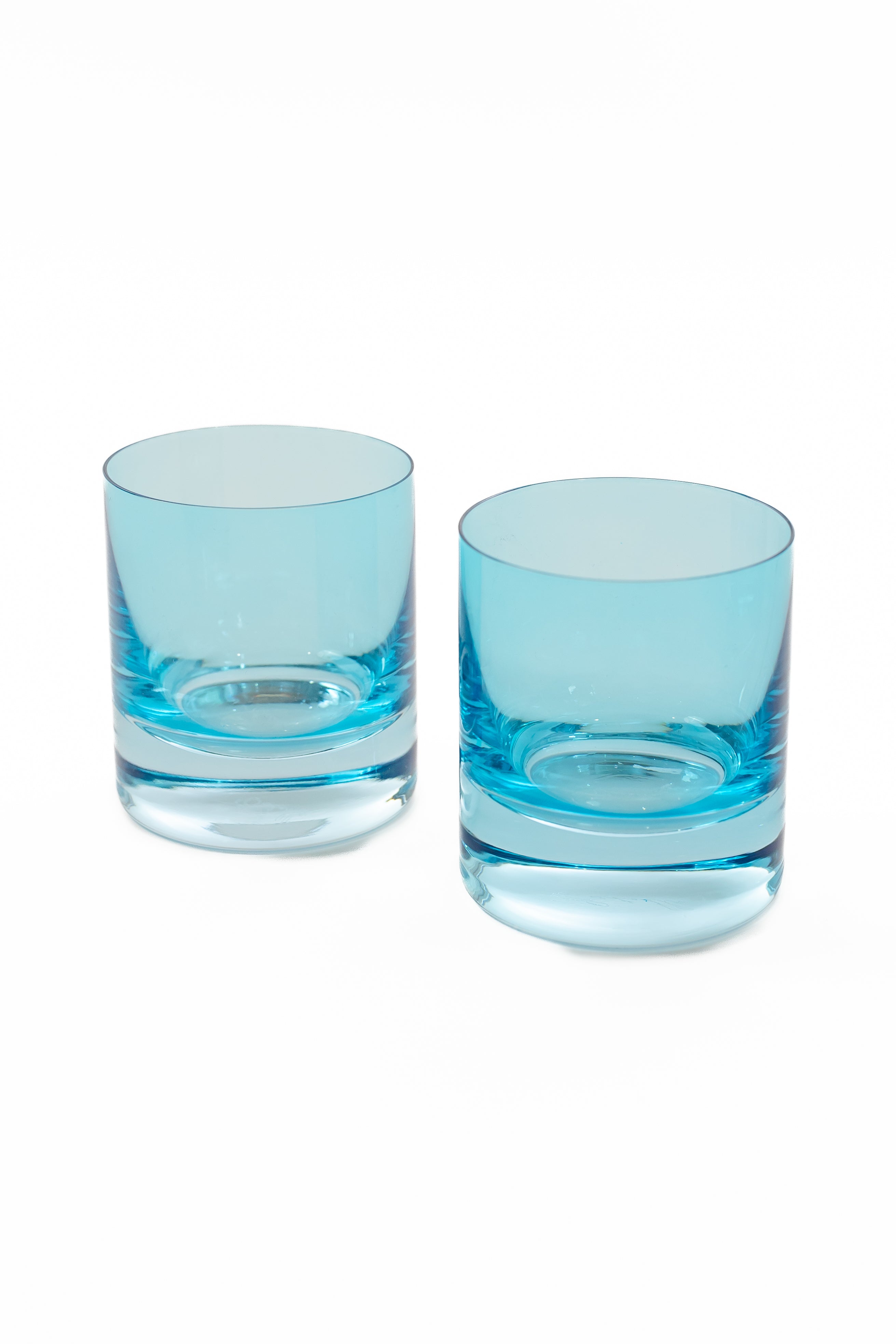 Estelle Colored Rocks Glass - Set of 2 {Ocean Blue}