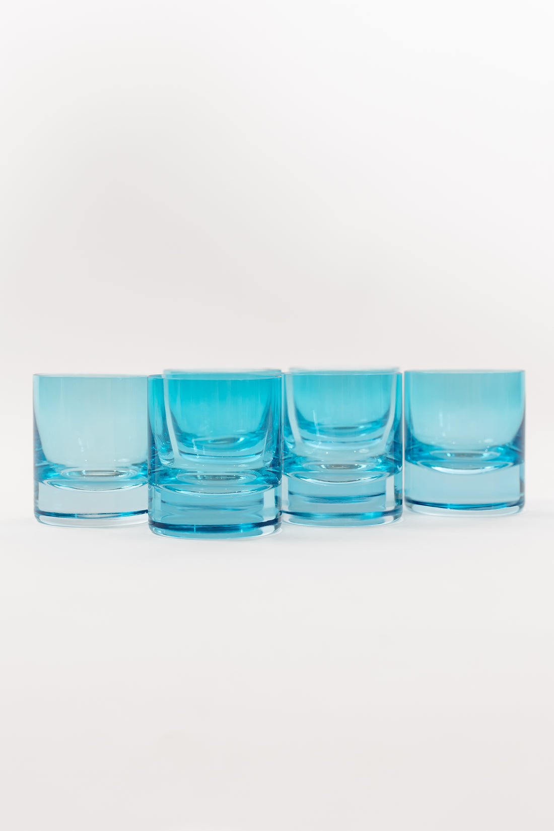 Estelle Colored Rocks Glass - Set of 6 {Ocean Blue}