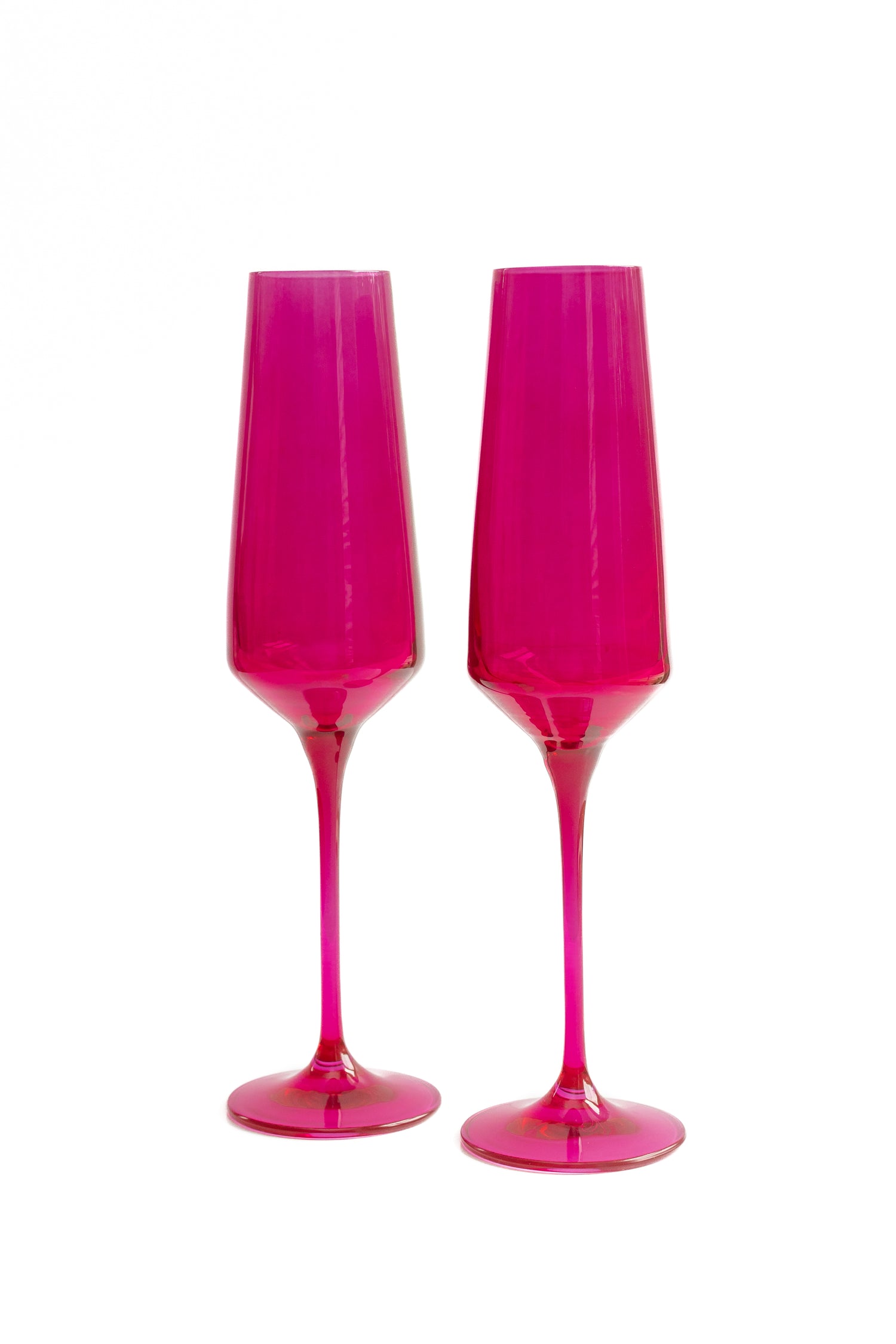 Estelle Colored Champagne Flute - Set of 2 {Viva Magenta (Our Fuchsia)}