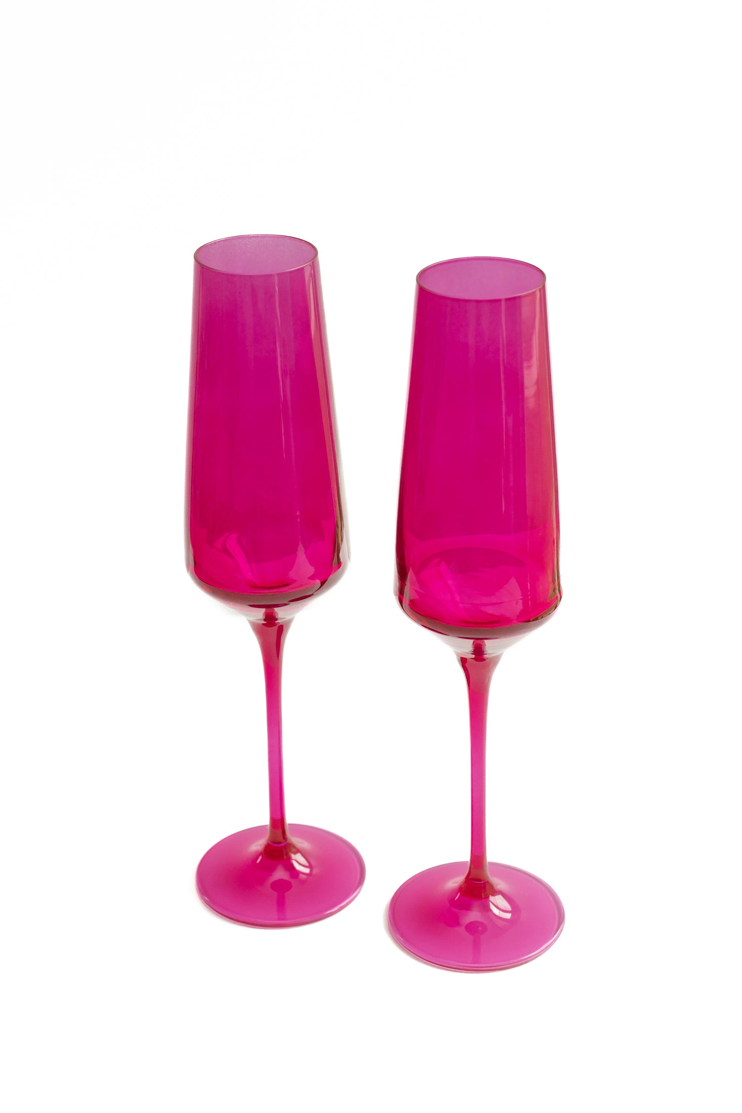 Estelle Colored Champagne Flute - Set of 2 {Viva Magenta (Our Fuchsia)}