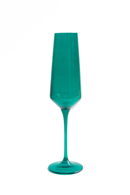 Estelle Colored Champagne Flute - Set of 2 {Emerald Green}