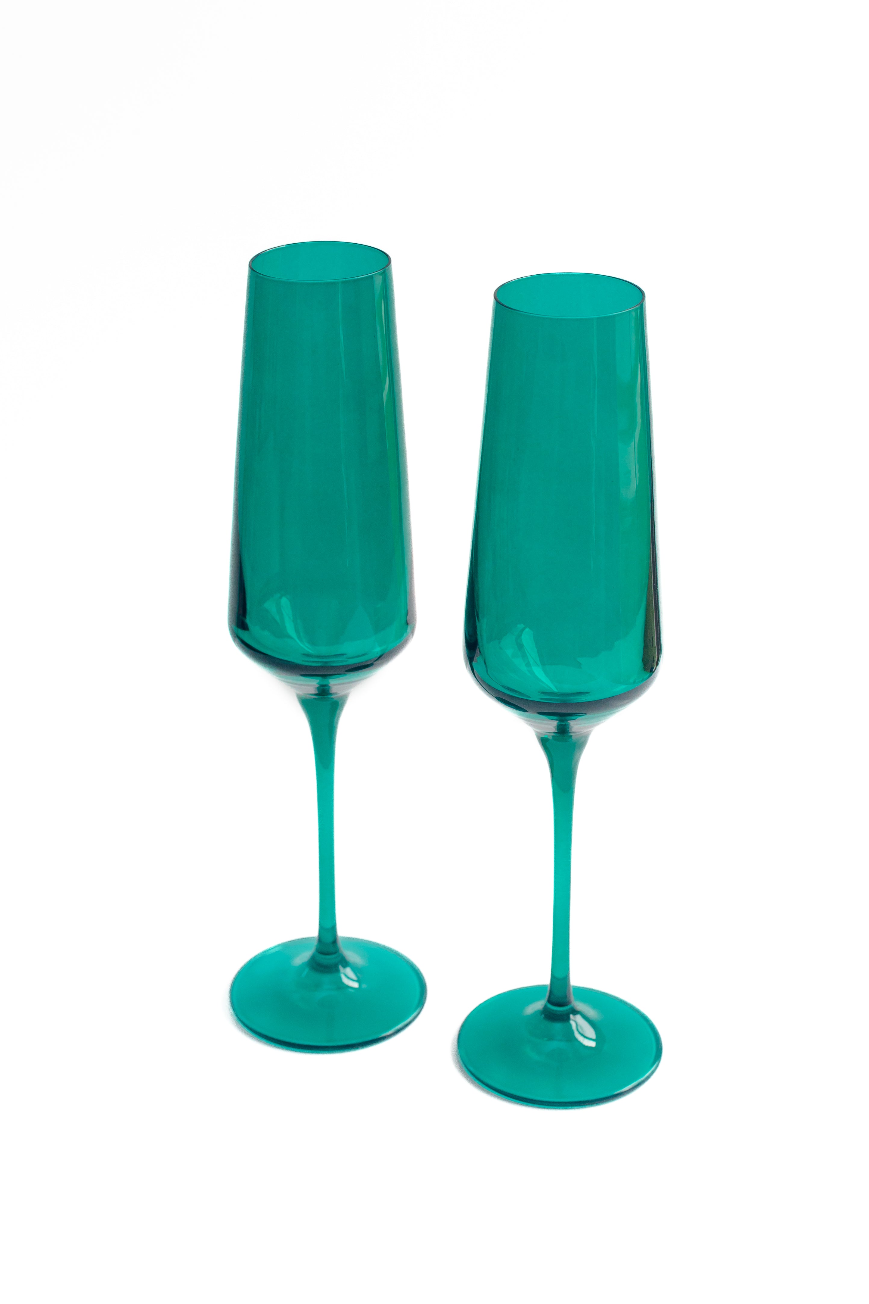 Estelle Colored Champagne Flute - Set of 2 {Emerald Green}