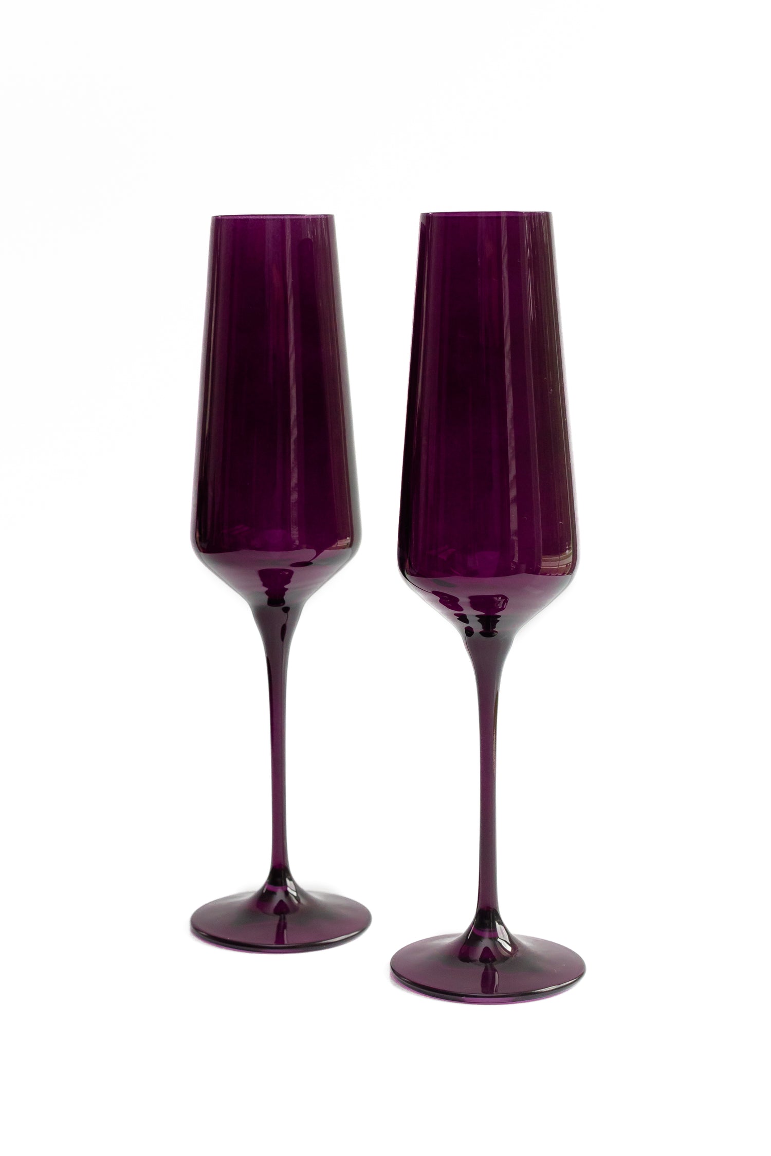 Estelle Colored Champagne Flute - Set of 6 {Amethyst}