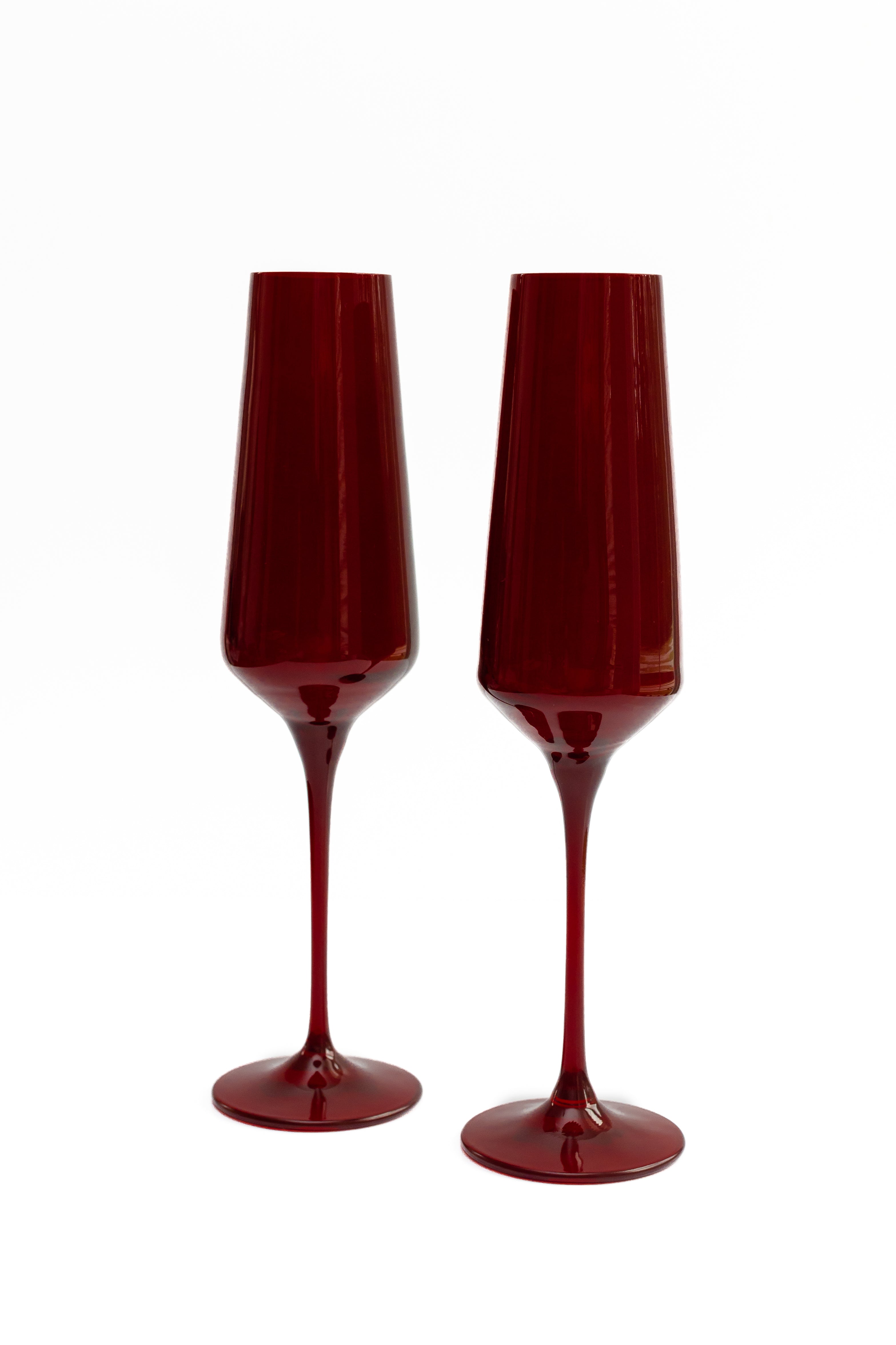 Estelle Colored Champagne Flute - Set of 2 {Red}