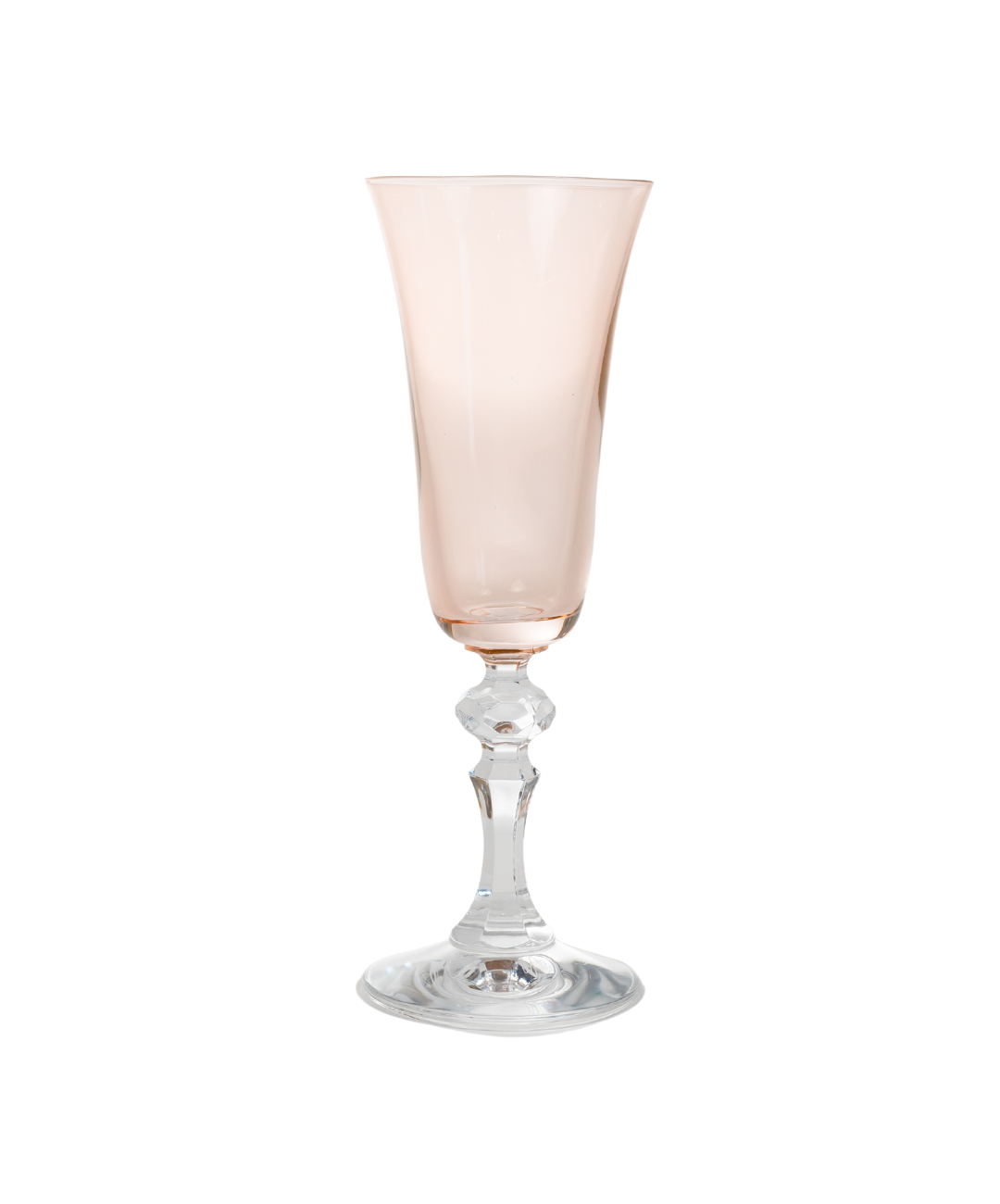 Estelle Colored Regal Flute With Clear Stem - Set of 2 {Blush Pink}