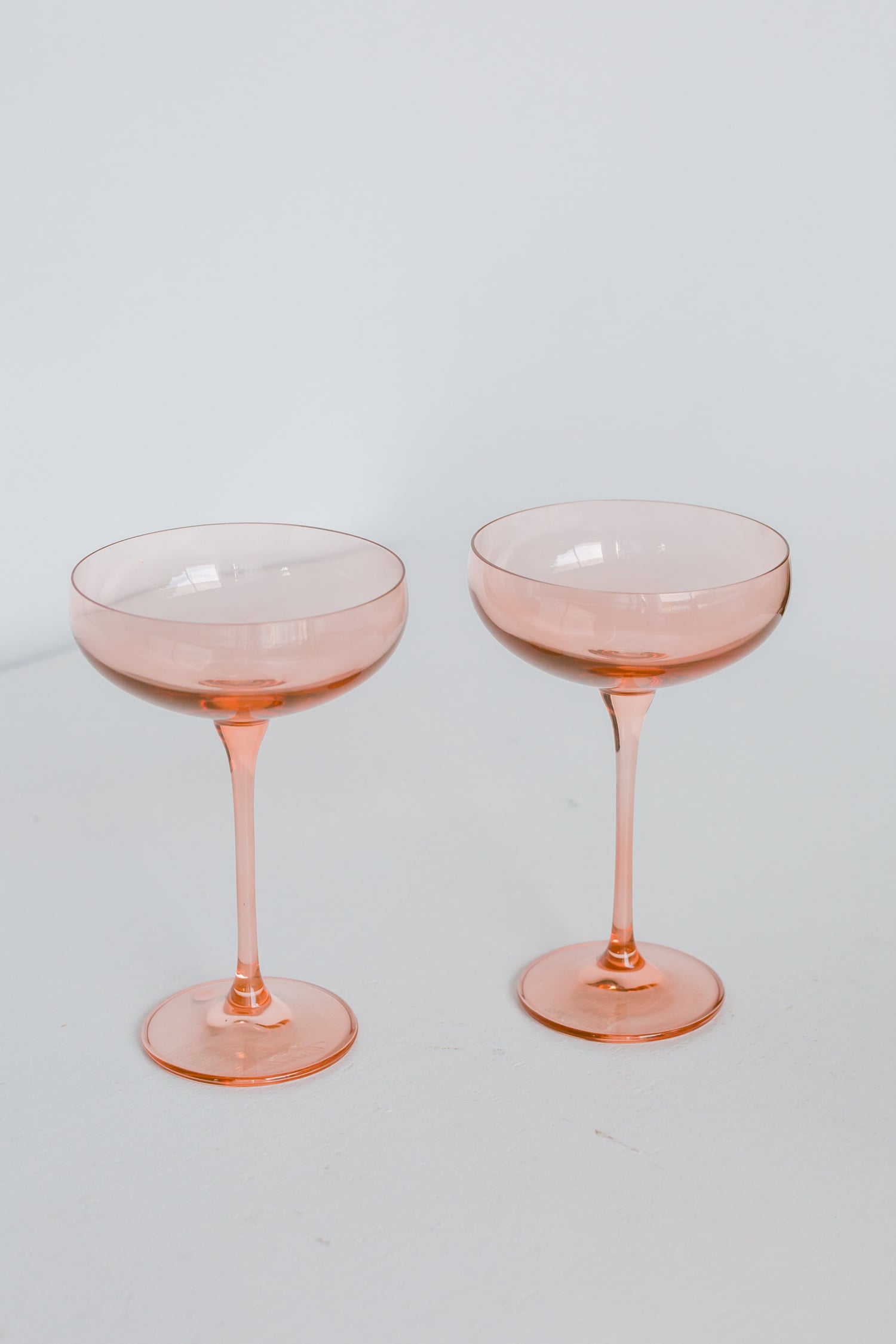 Estelle Colored Champagne Coupe Stemware - Set of 2 {Blush Pink}