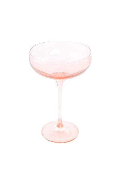 Estelle Colored Champagne Coupe Stemware - Set of 2 {Blush Pink}