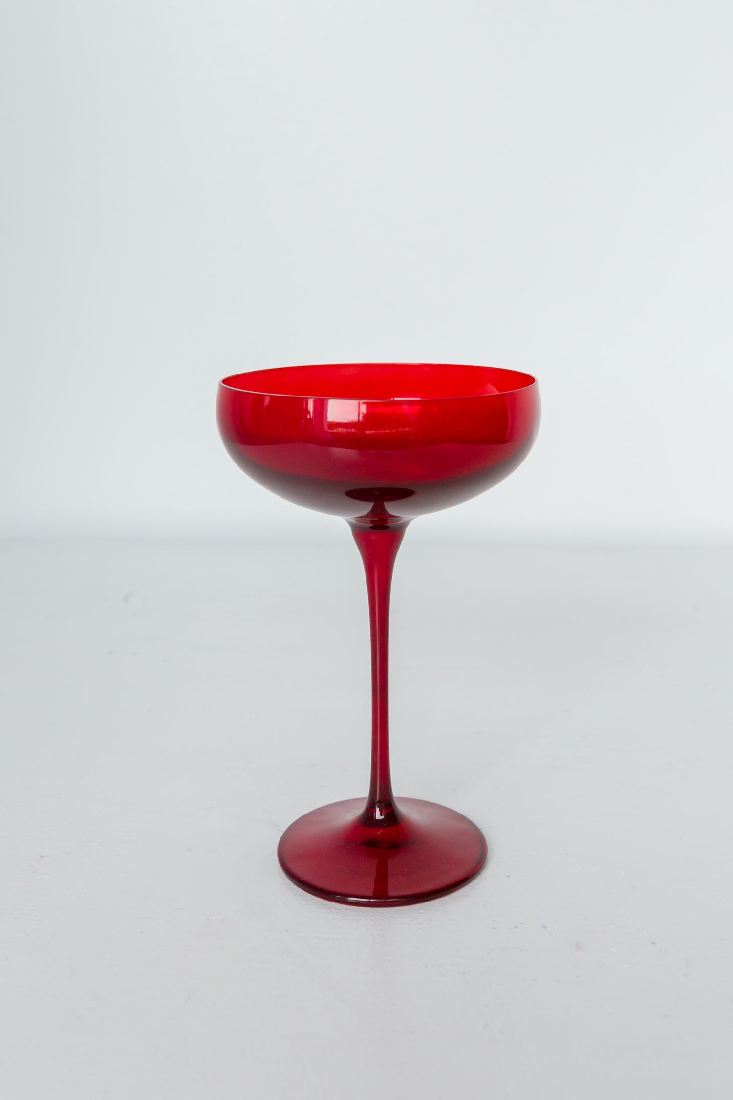 Estelle Colored Champagne Coupe Stemware - Set of 6 {Red}