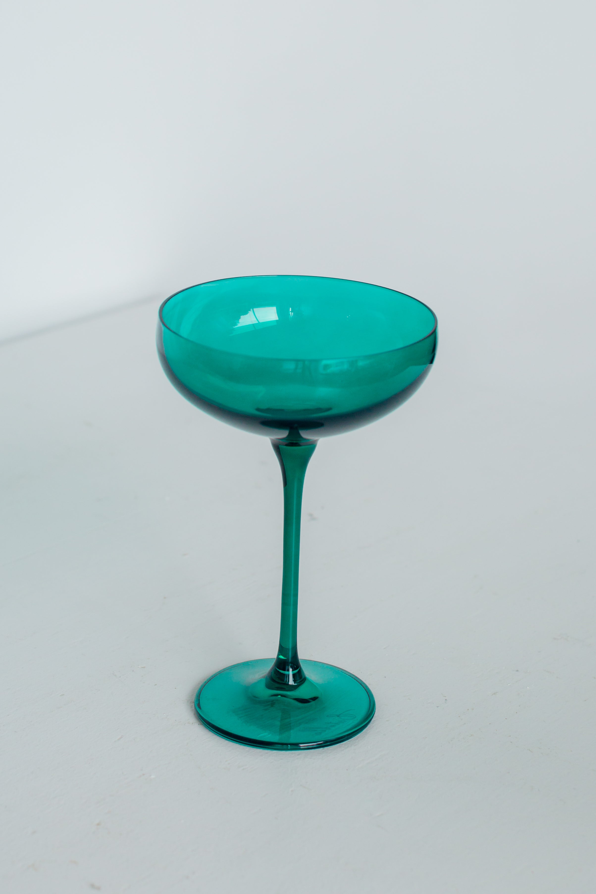 Estelle Colored Champagne Coupe Stemware - Set of 2 {Emerald Green}