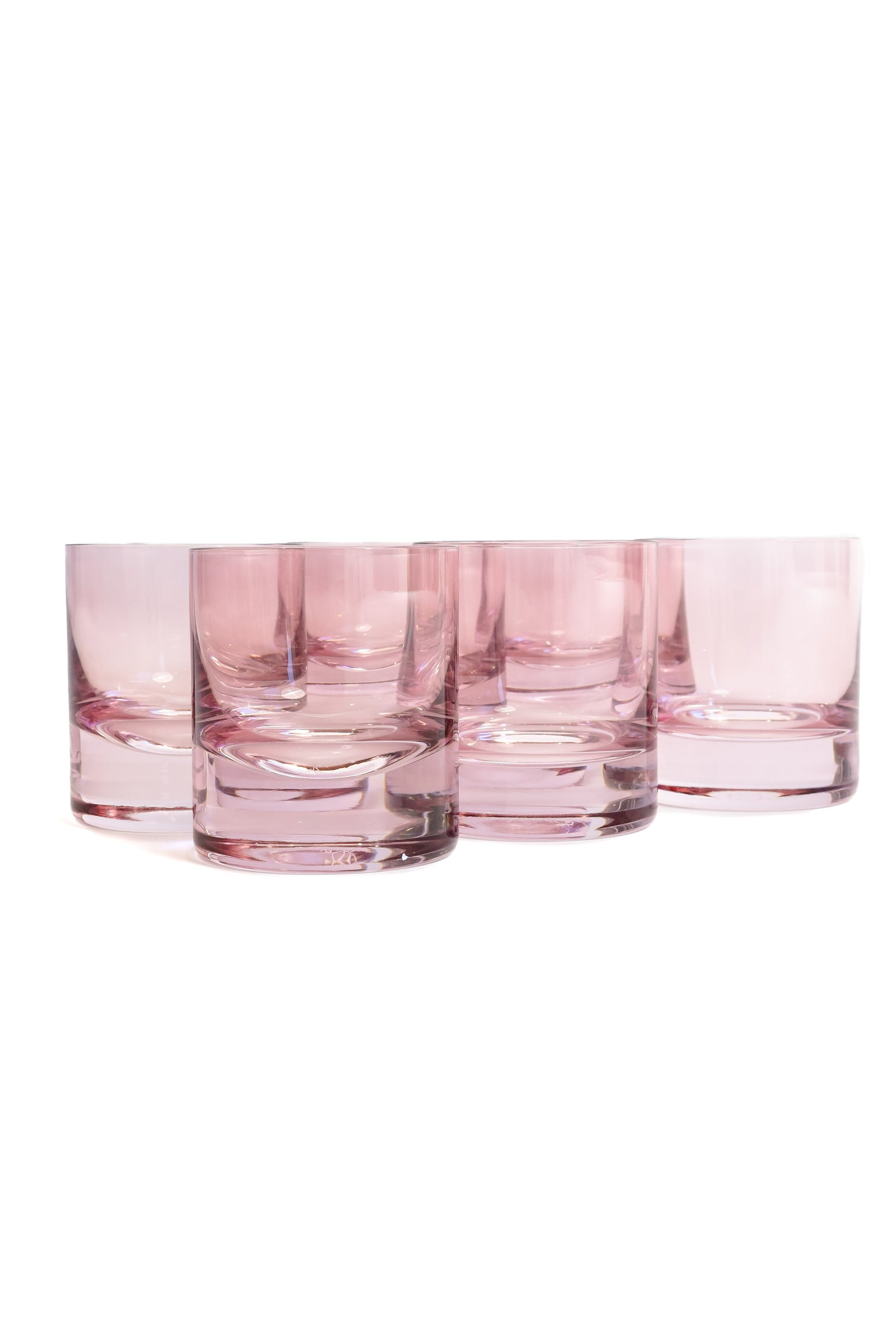 Estelle Colored Rocks Glass - Set of 6 {Rose)