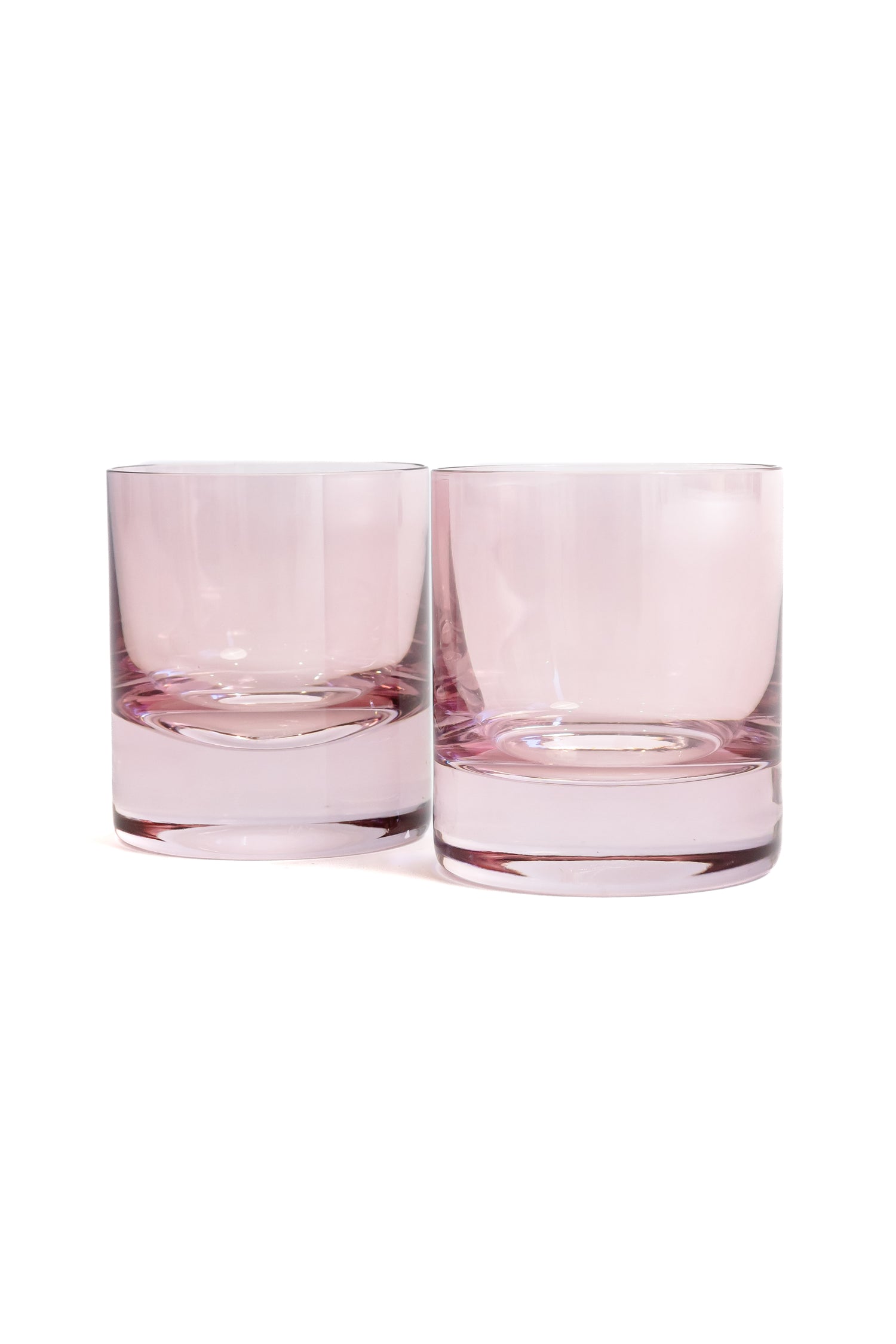 Estelle Colored Rocks Glass - Set of 2 {Rose}