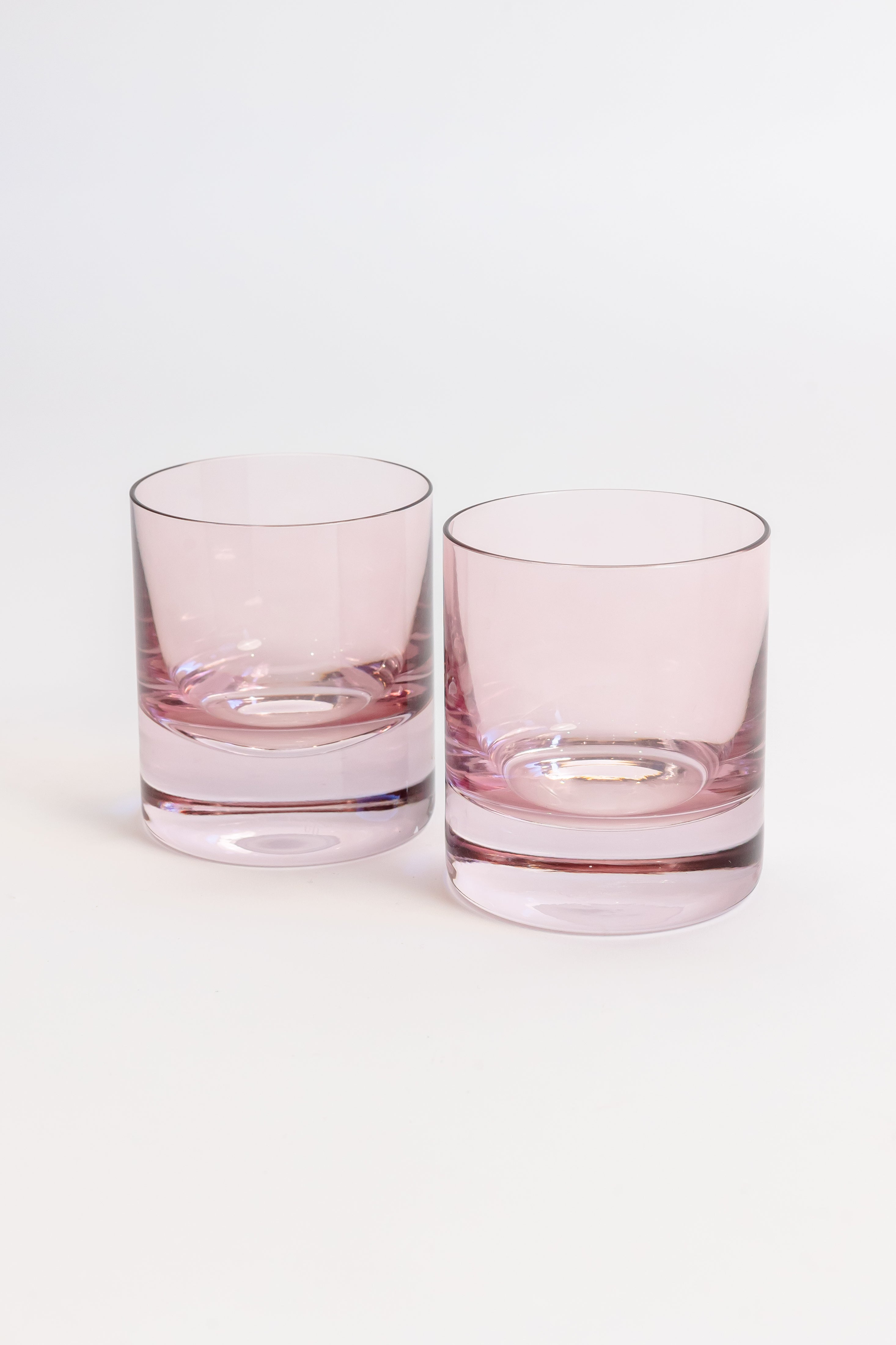 Estelle Colored Rocks Glass - Set of 2 {Rose}