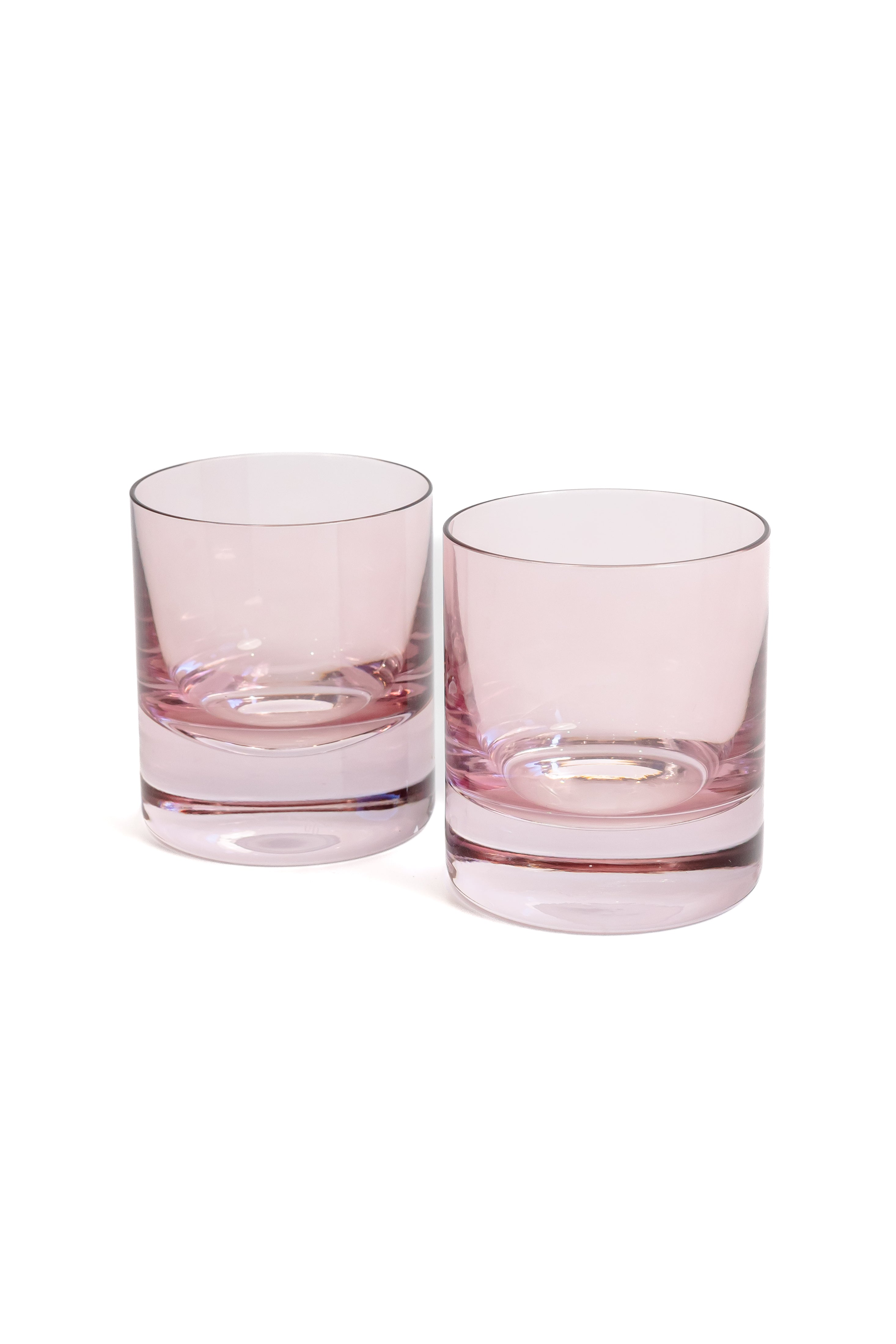 Estelle Colored Rocks Glass - Set of 2 {Rose}