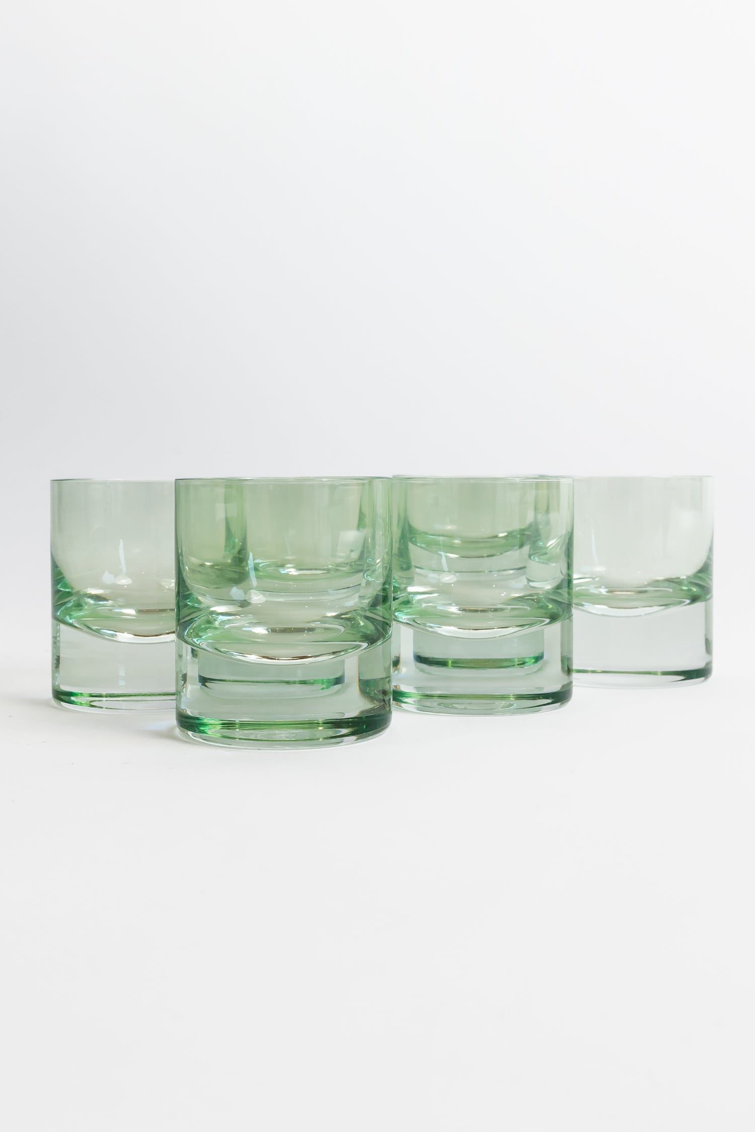 Estelle Colored Rocks Glass - Set of 6 {Mint Green}