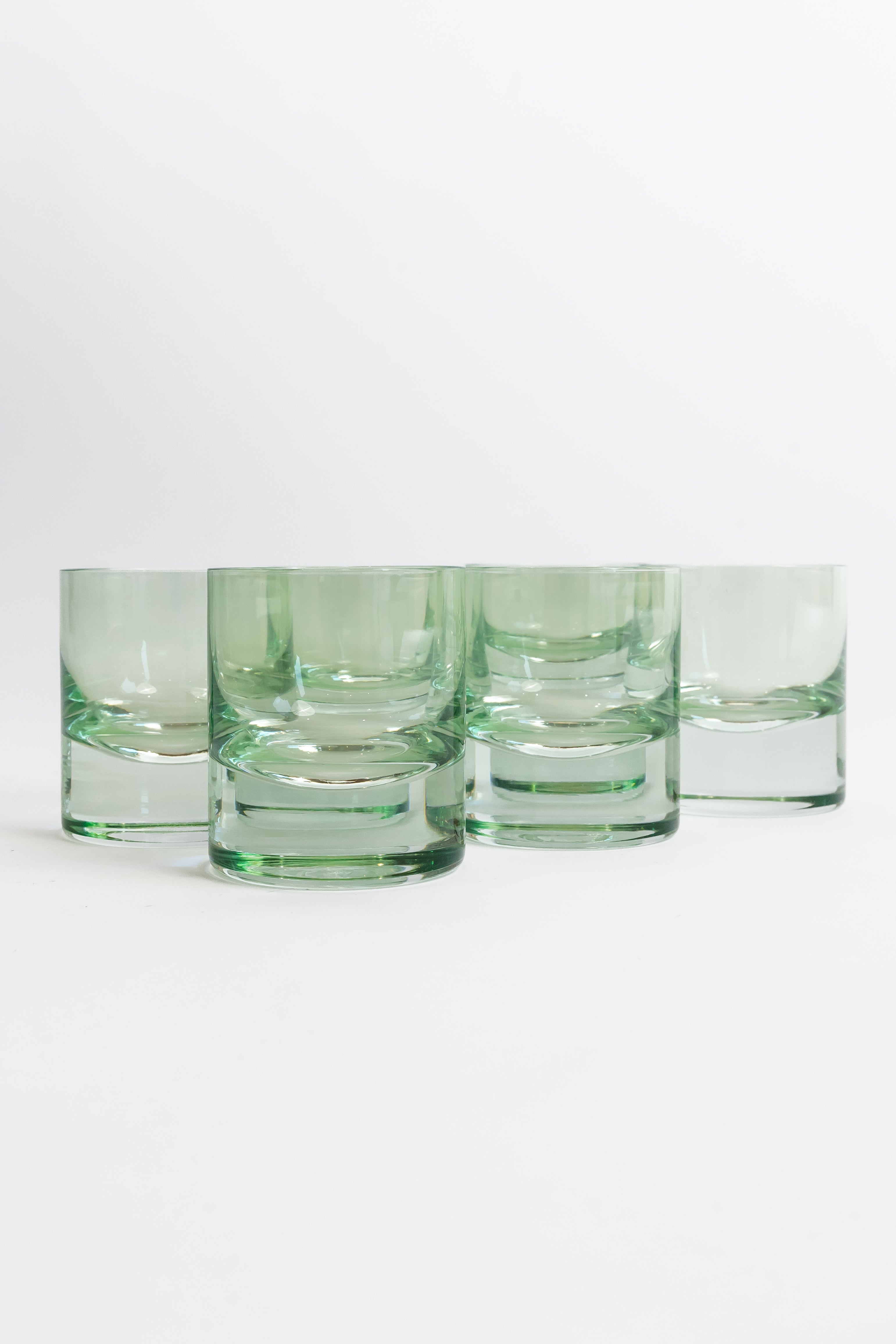 Estelle Colored Rocks Glass - Set of 6 {Mint Green}